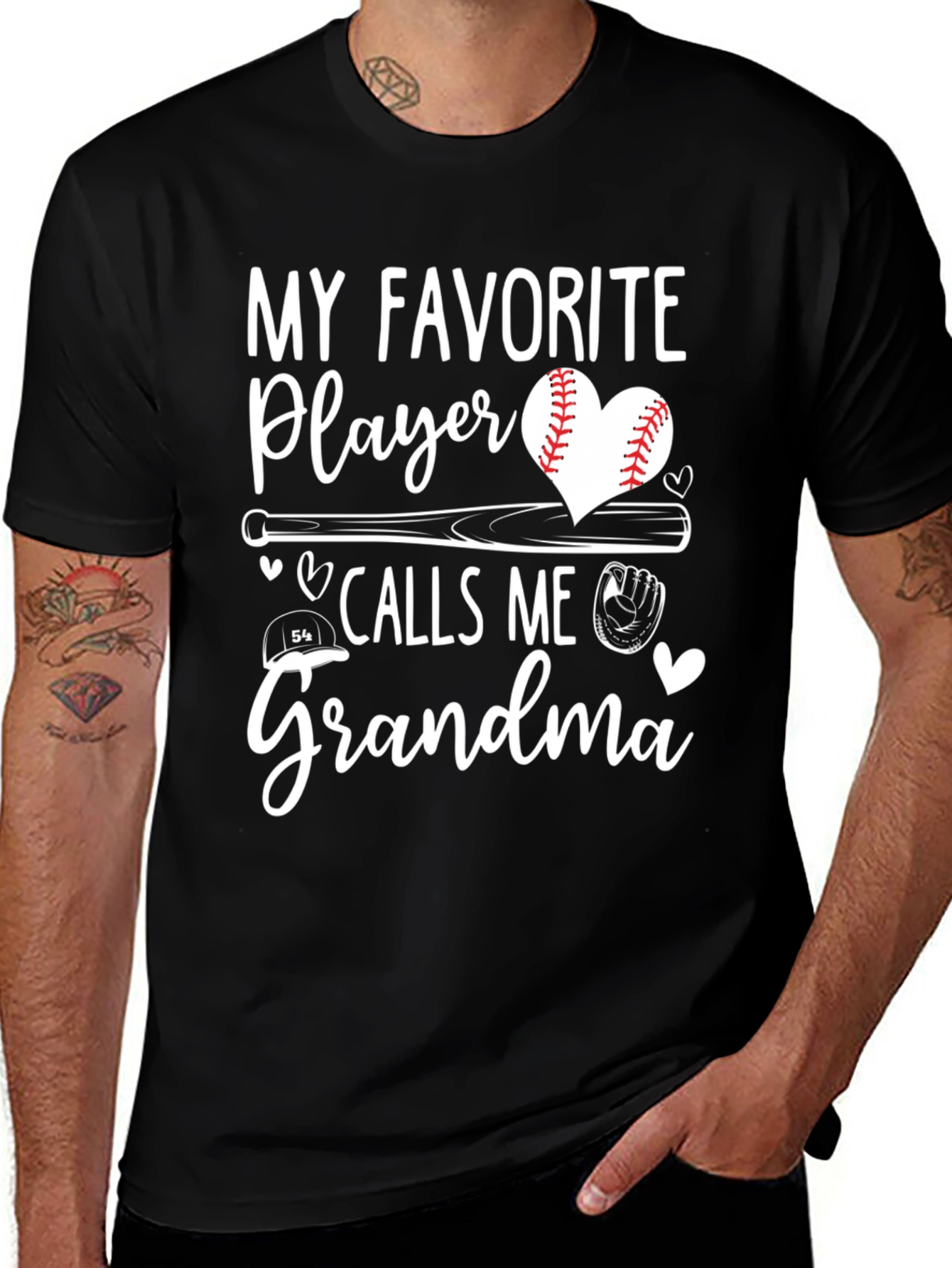 Variant 18 of My Favorite Player Calls Me Grandma Baseball T-Shirt