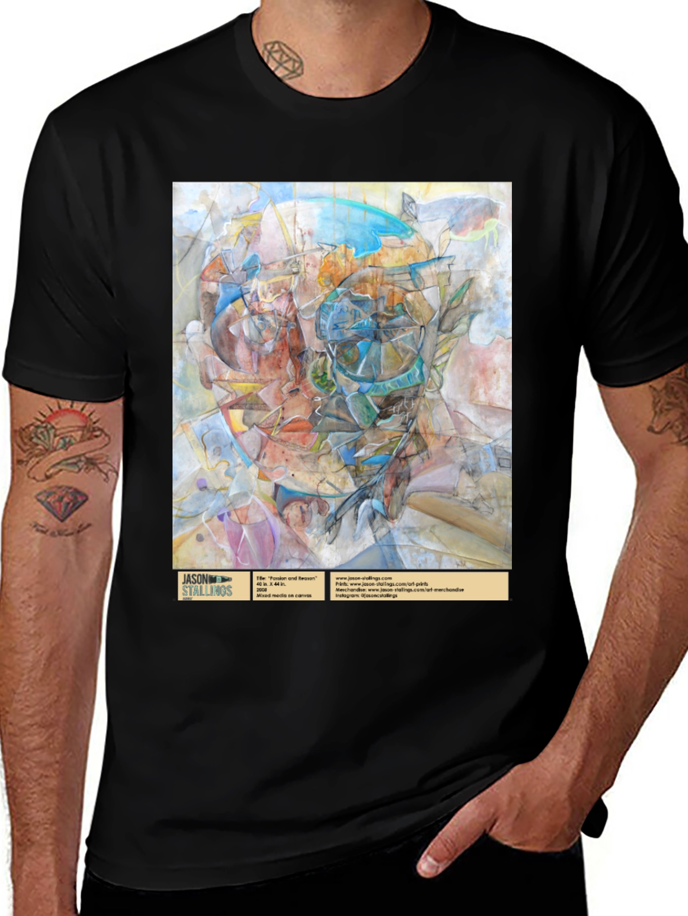 Variant 29 of Abstract Art Black T-Shirt