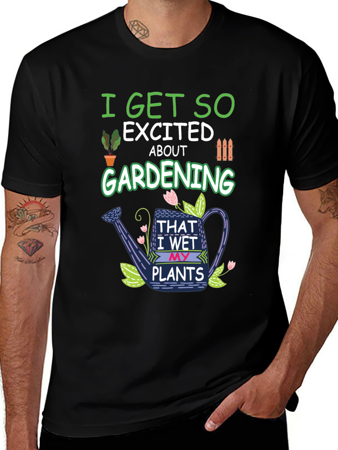 Variant 22 of Gardening Humor T-Shirt - I Wet My Plants