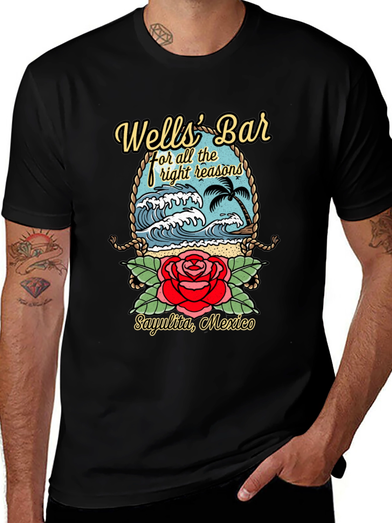 Wells' Bar Graphic Tee - Sayulita, Mexico