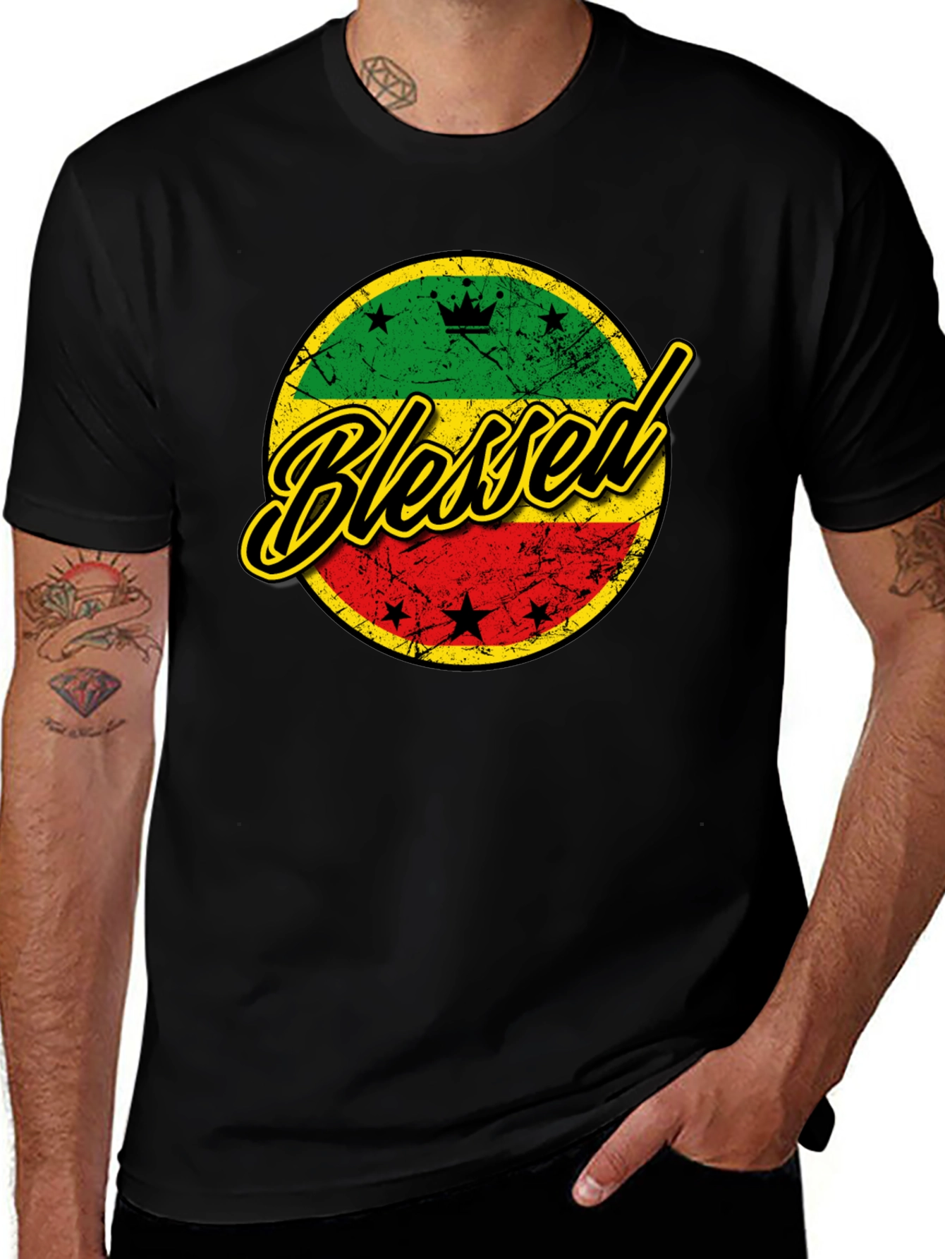 Blessed Rasta T-Shirt - Reggae Inspired Design