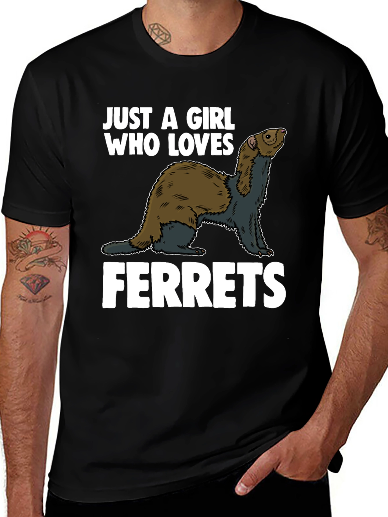 Variant 17 of Just A Girl Who Loves Ferrets T-Shirt