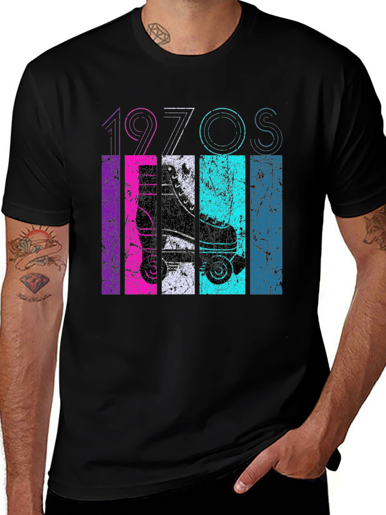 Variant 15 of Retro 1970s Roller Skate Graphic Tee