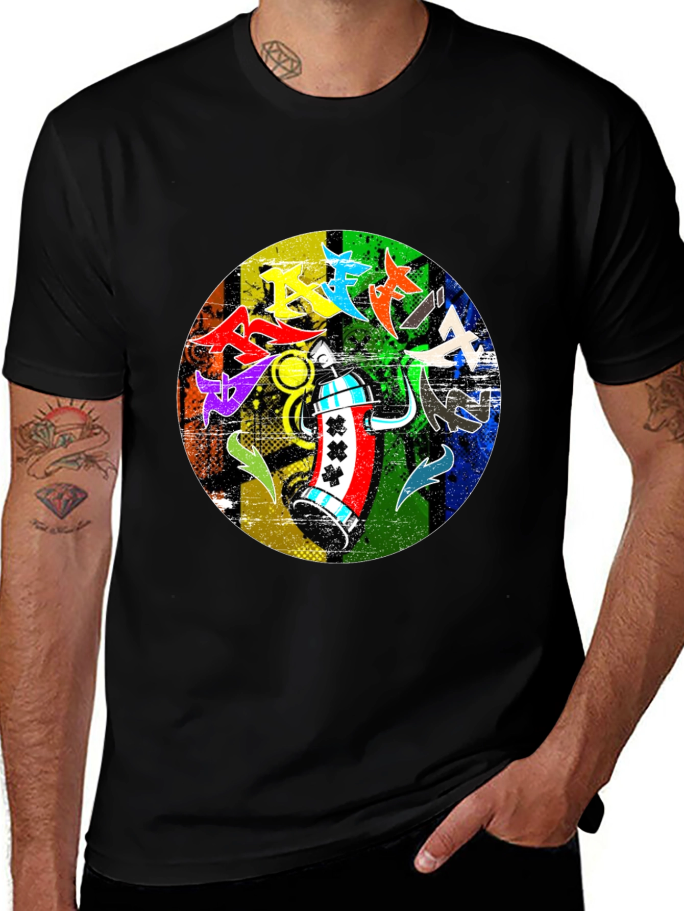 Variant 14 of Graffiti Spray Can T-Shirt - Colorful Street Art Tee