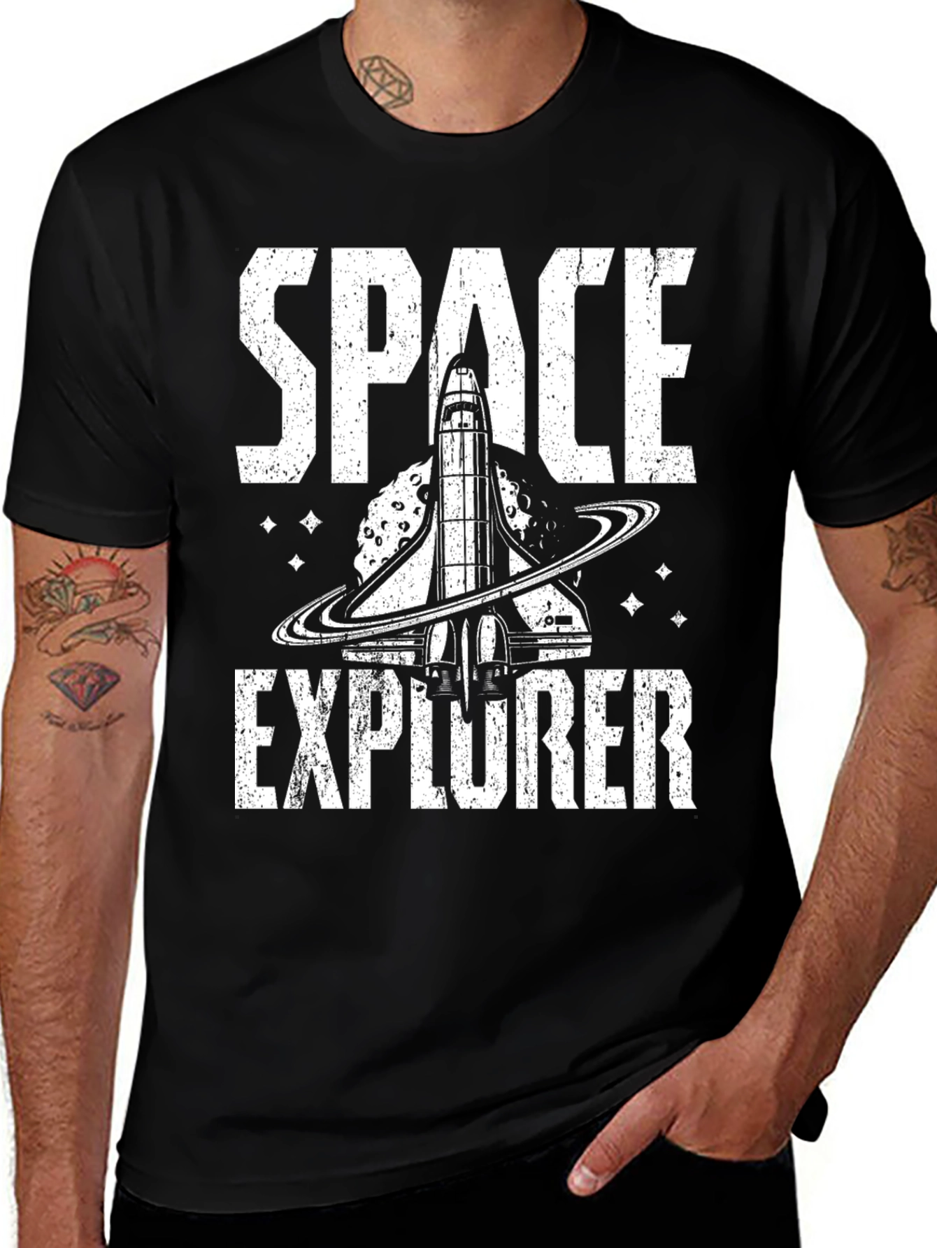 Space Explorer Graphic Tee - Black