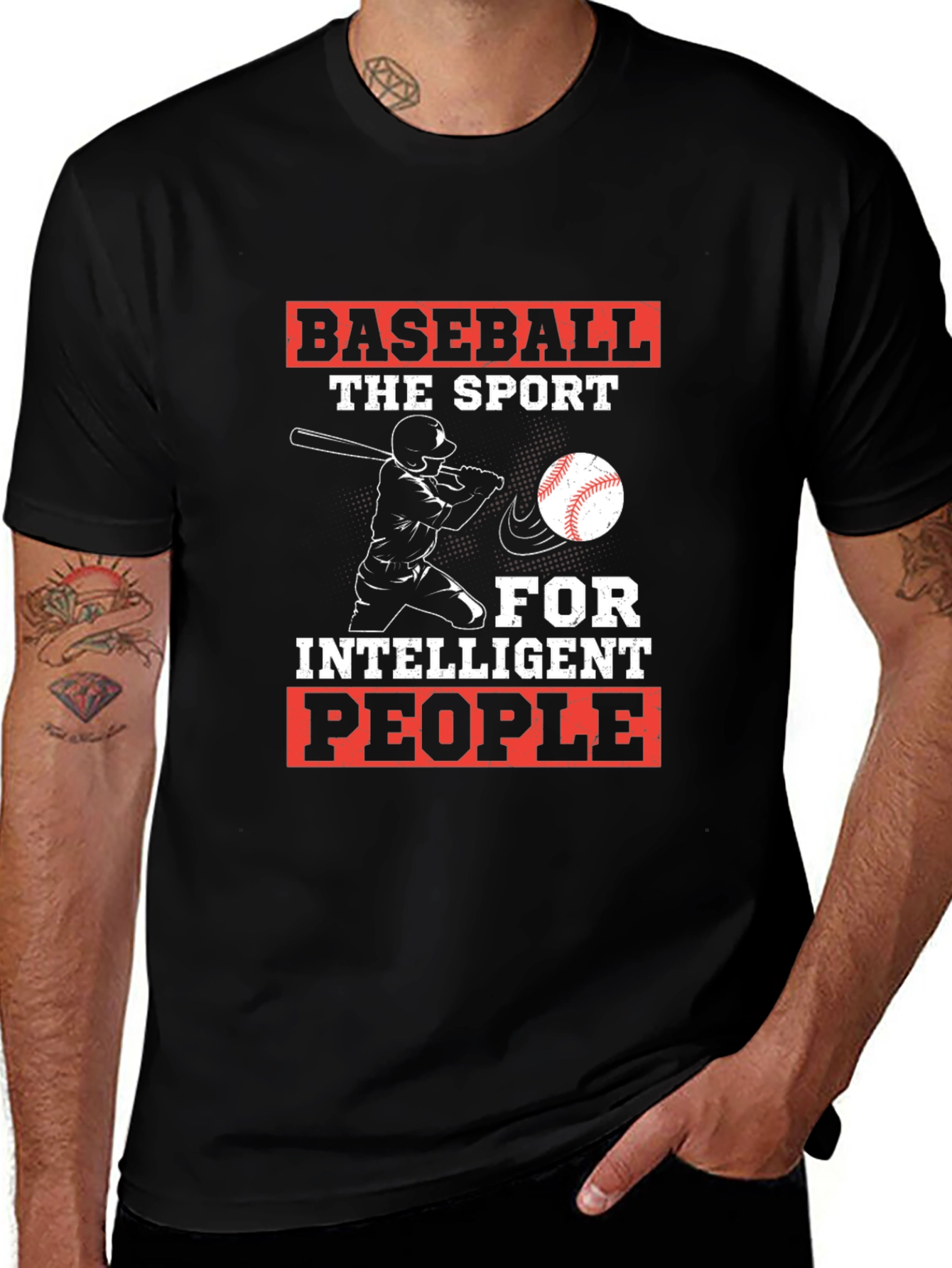 Variant 9 of Baseball Sport Intelligent People Graphic T-Shirt