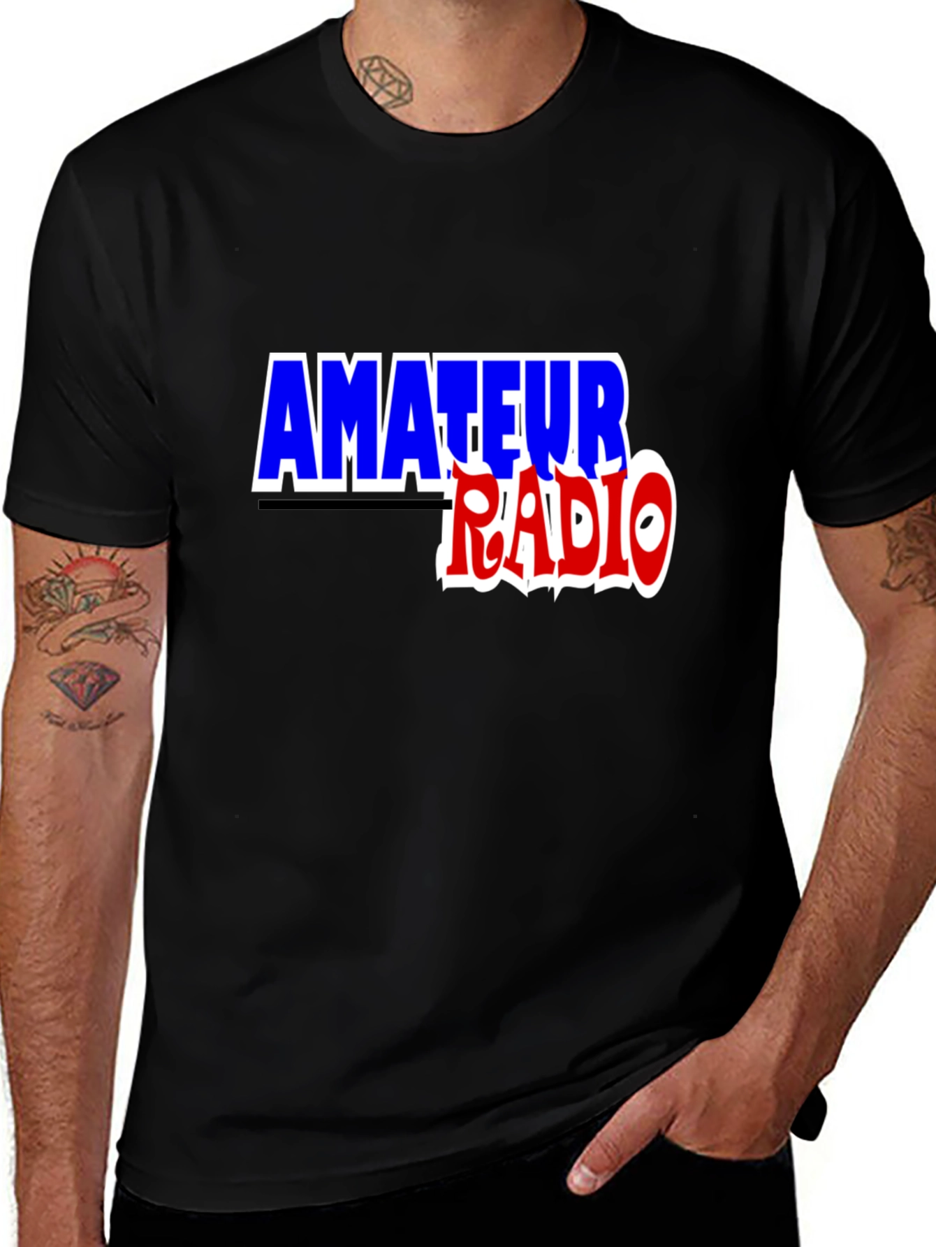 Variant 11 of Amateur Radio T-Shirt - Black Ham Radio Tee