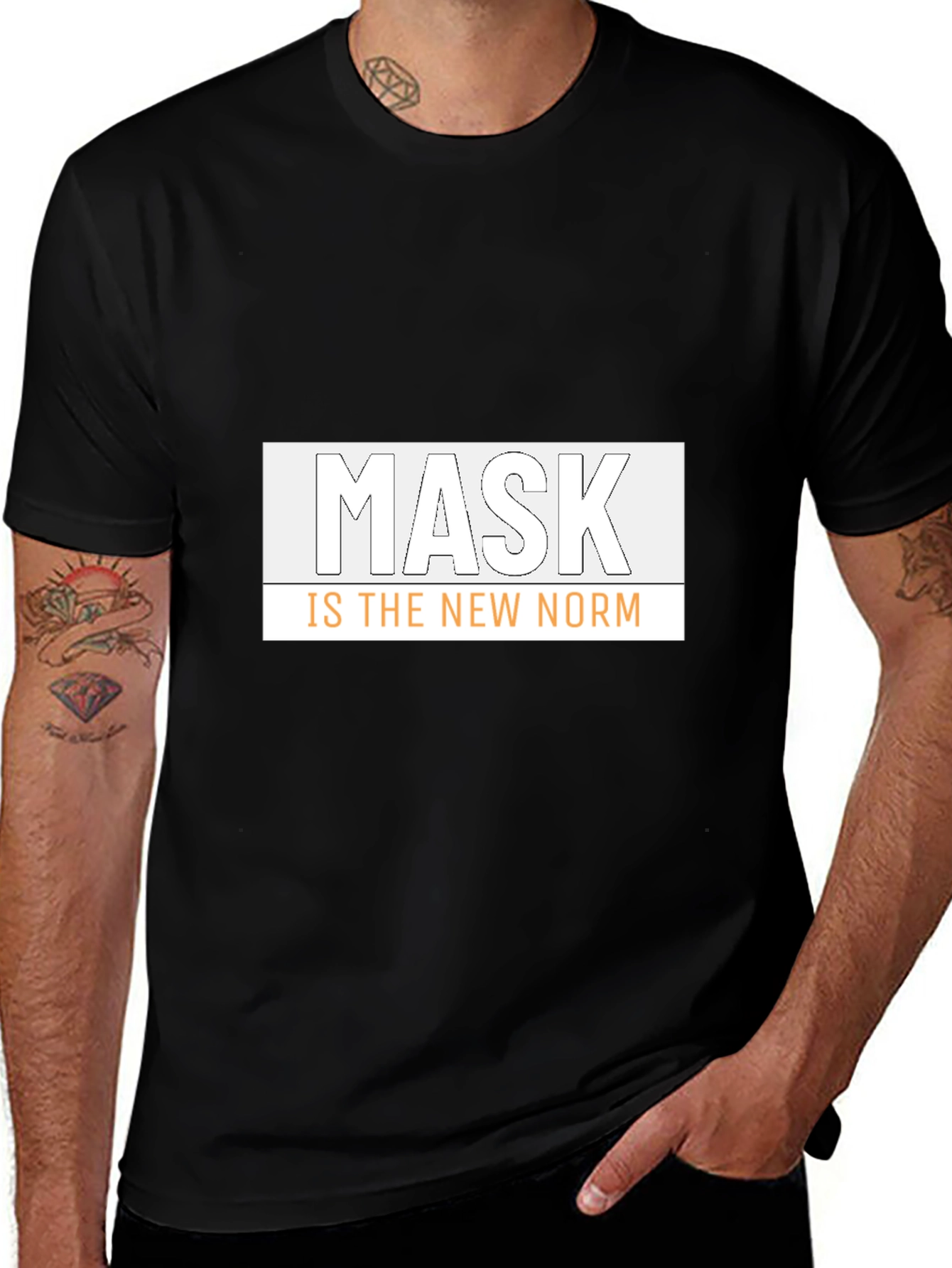 Variant 8 of Mask Is The New Norm Black T-Shirt