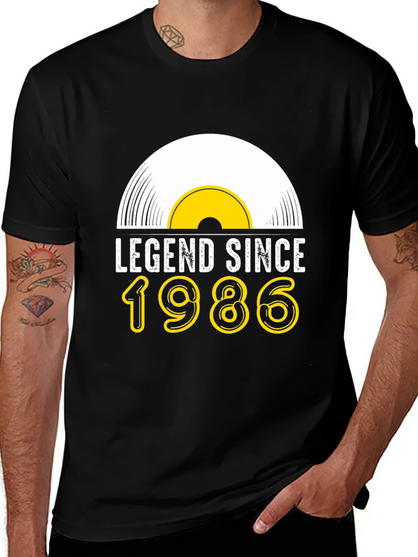 Legend Since 1986 Vinyl Record Graphic T-Shirt