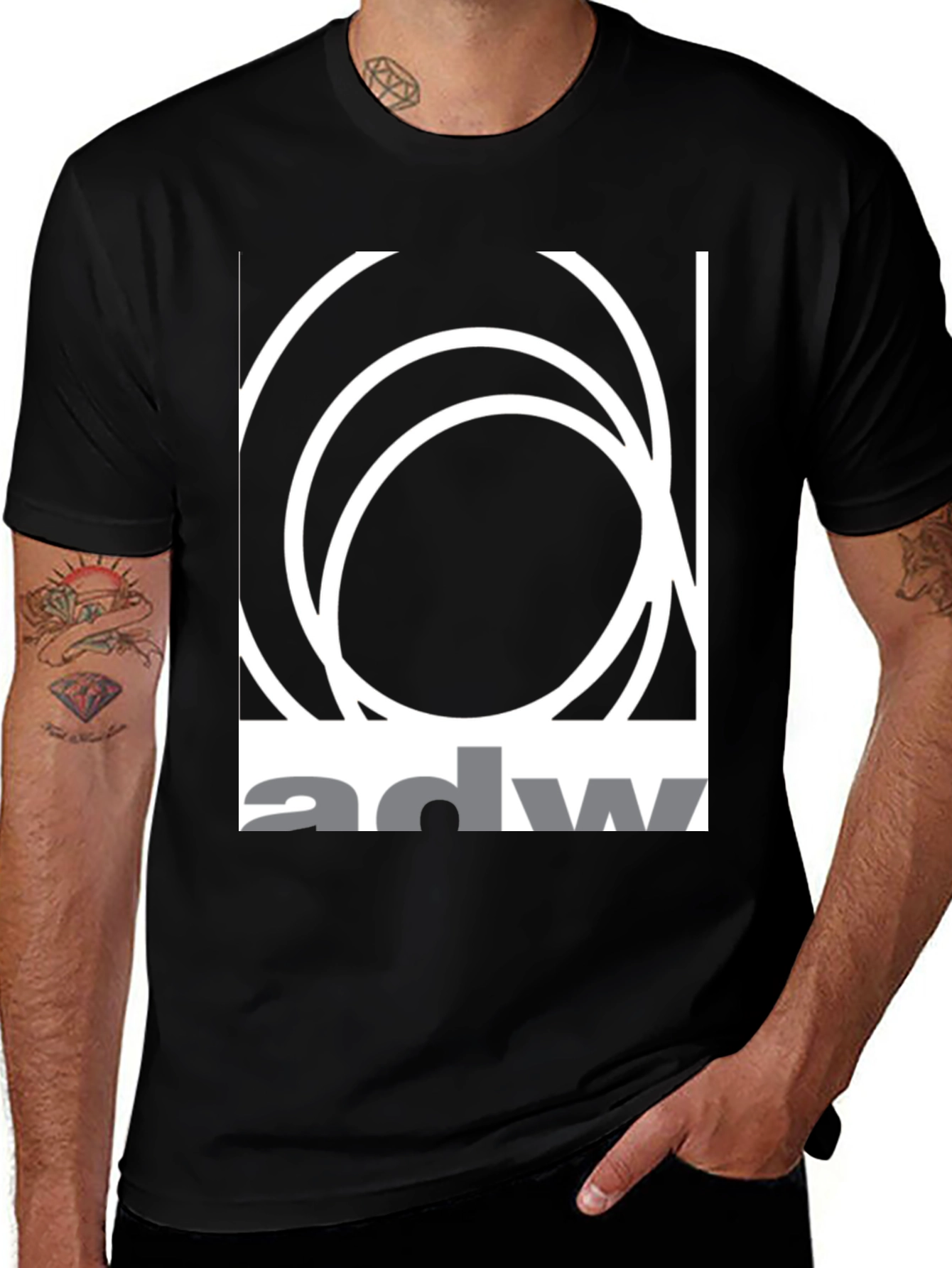 Variant 27 of Abstract Circle Graphic Tee - Modern Design