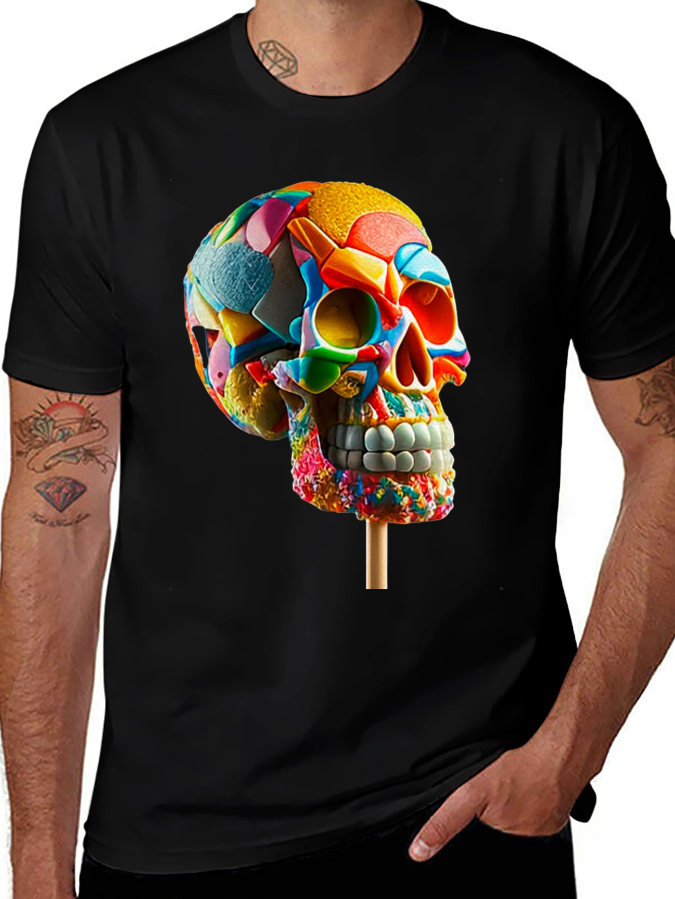 Variant 20 of Candy Skull T-Shirt - Sweet & Spooky