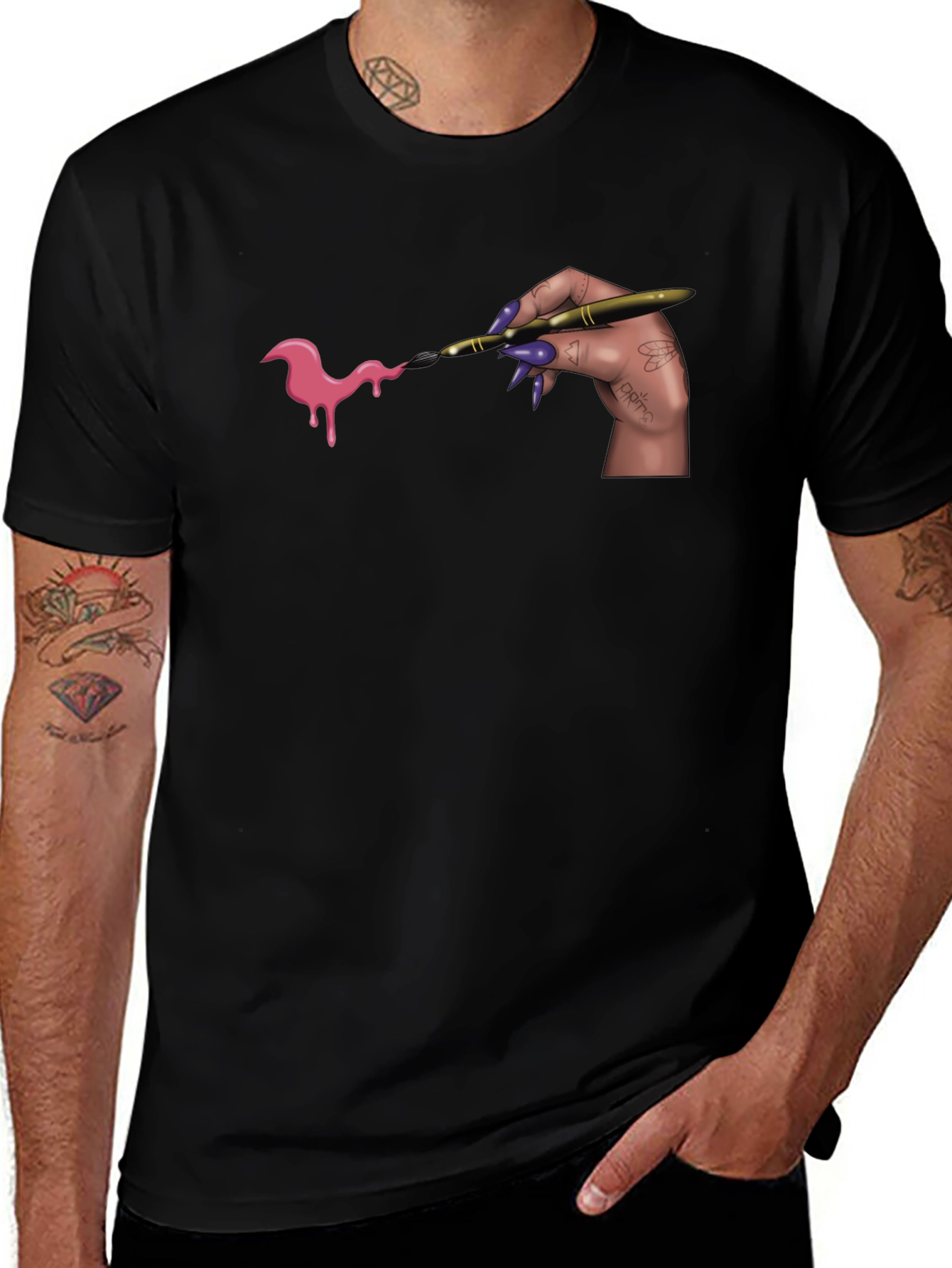 Variant 29 of Artistic Paint Drip Graphic T-Shirt