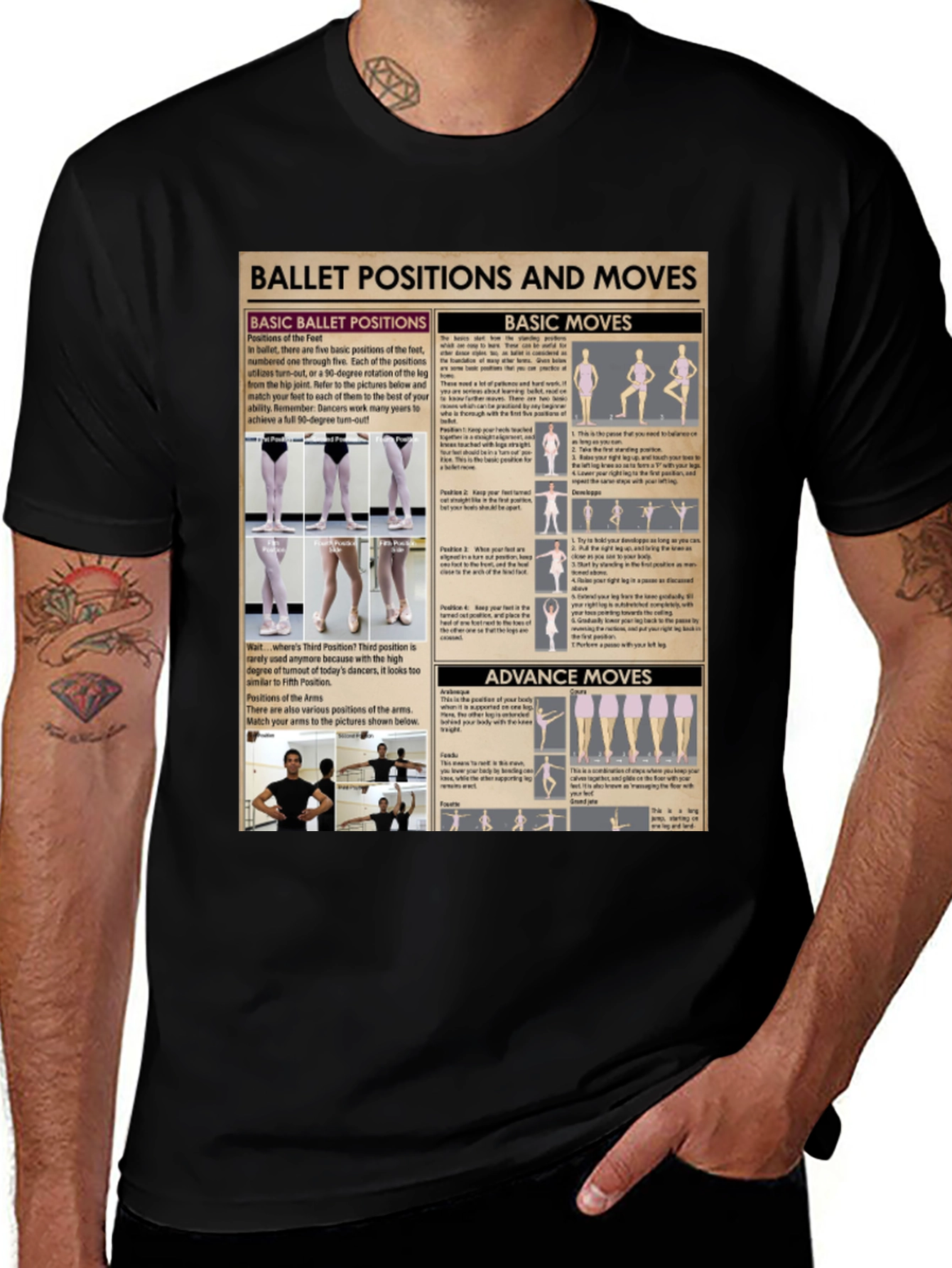 Variant 3 of Ballet Positions Graphic Tee
