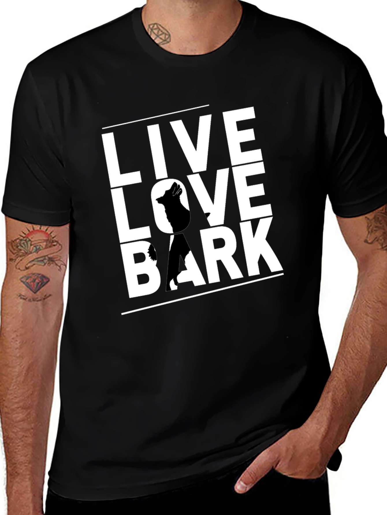 Variant 28 of Live Love Bark Dog T-Shirt