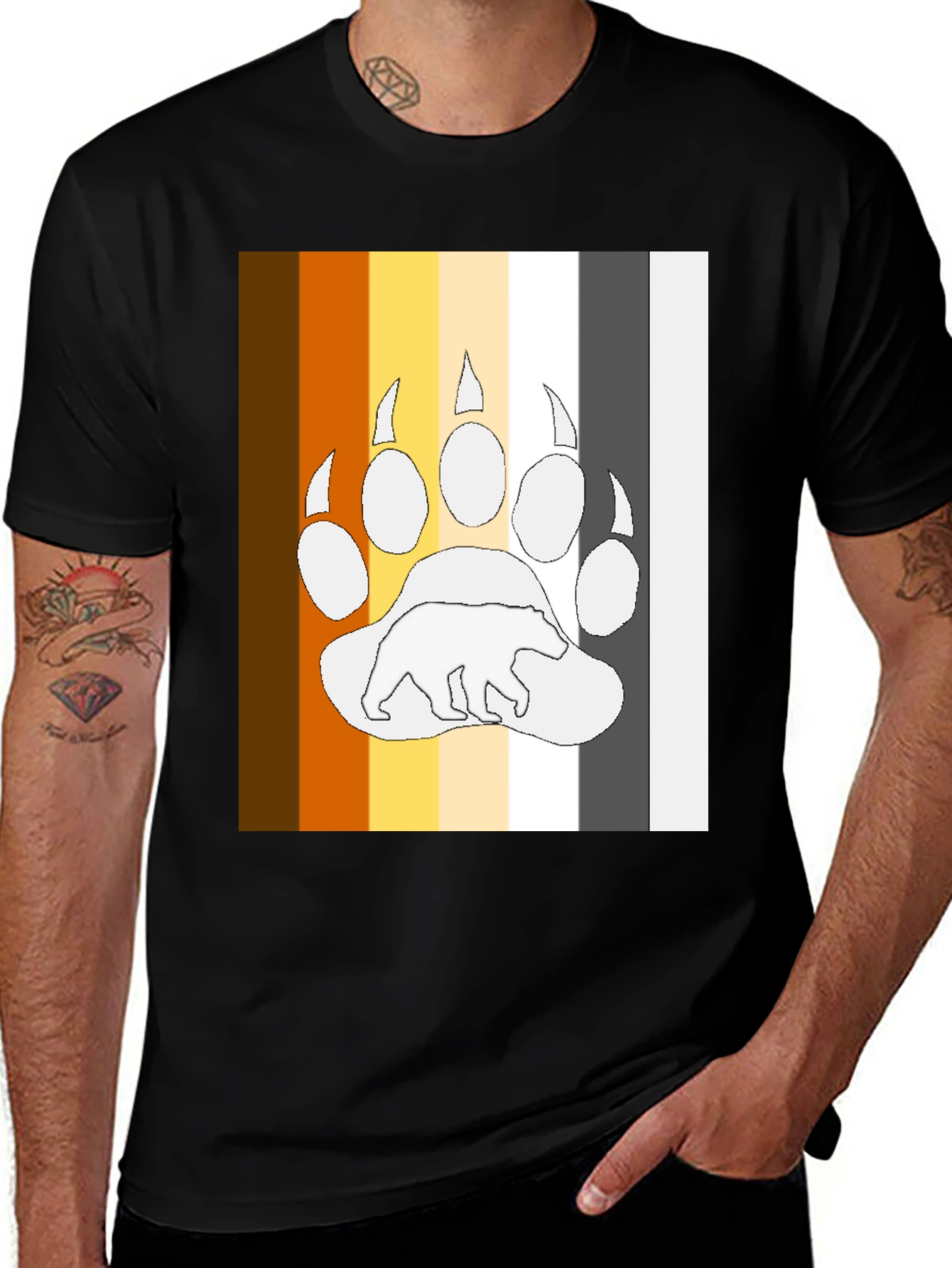 Variant 20 of Bear Pride T-Shirt - LGBTQ+ Bear Paw