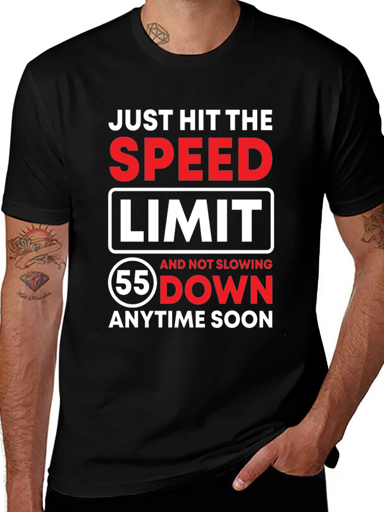 Variant 3 of Just Hit 55 Speed Limit T-Shirt