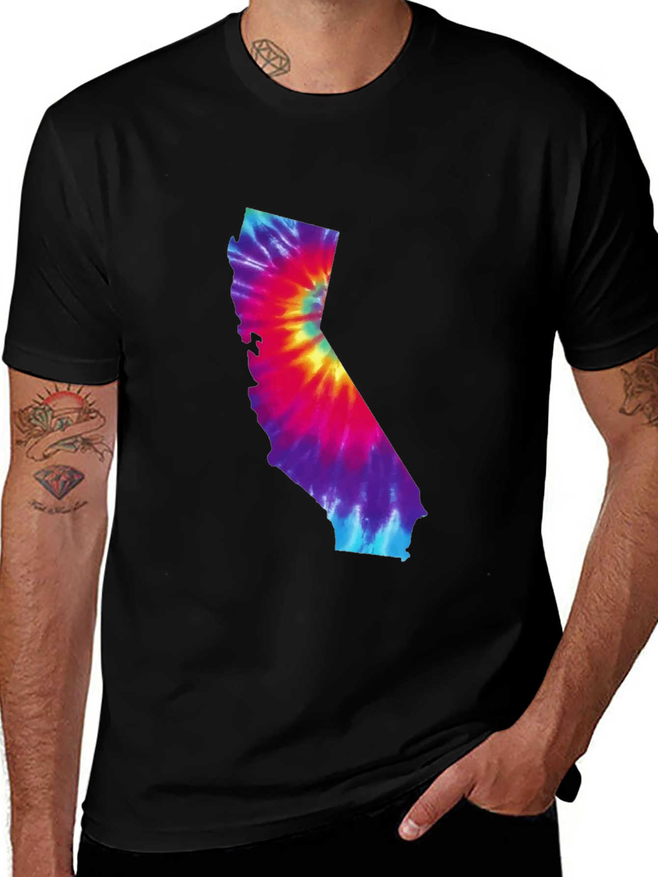 Variant 21 of California Tie-Dye State Silhouette Graphic T-Shirt