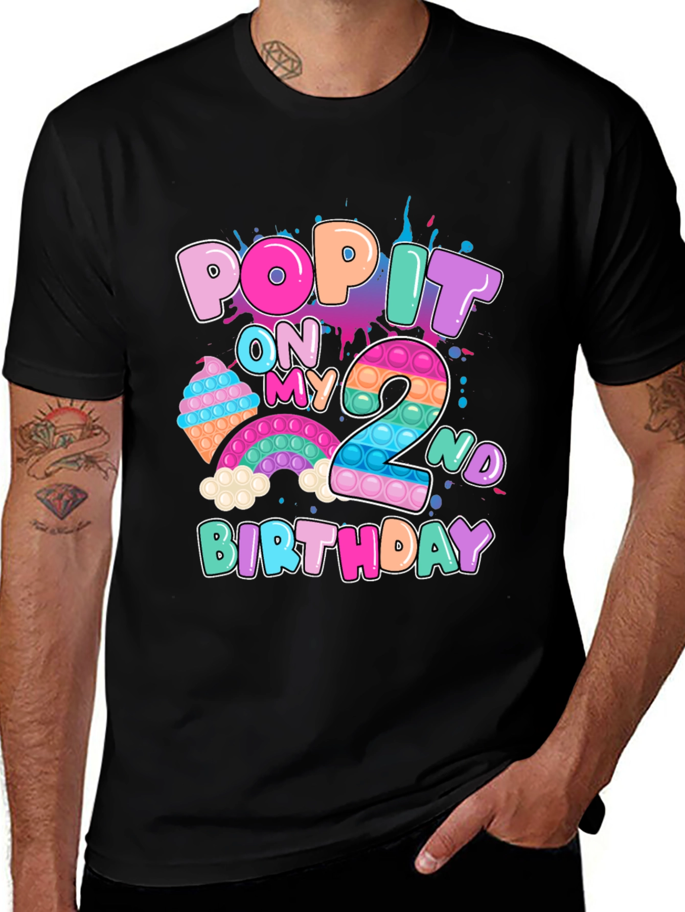 Variant 13 of Pop It On My 2nd Birthday T-Shirt