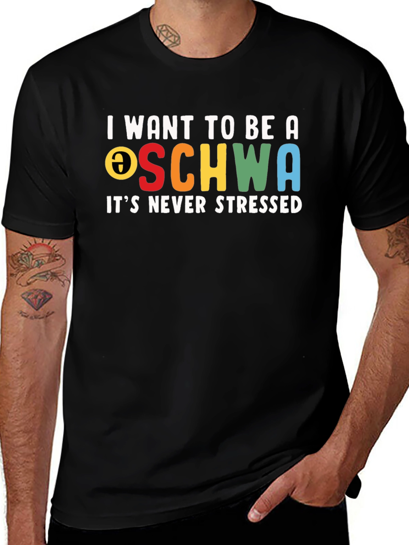 Variant 5 of I Want To Be a Schwa T-Shirt