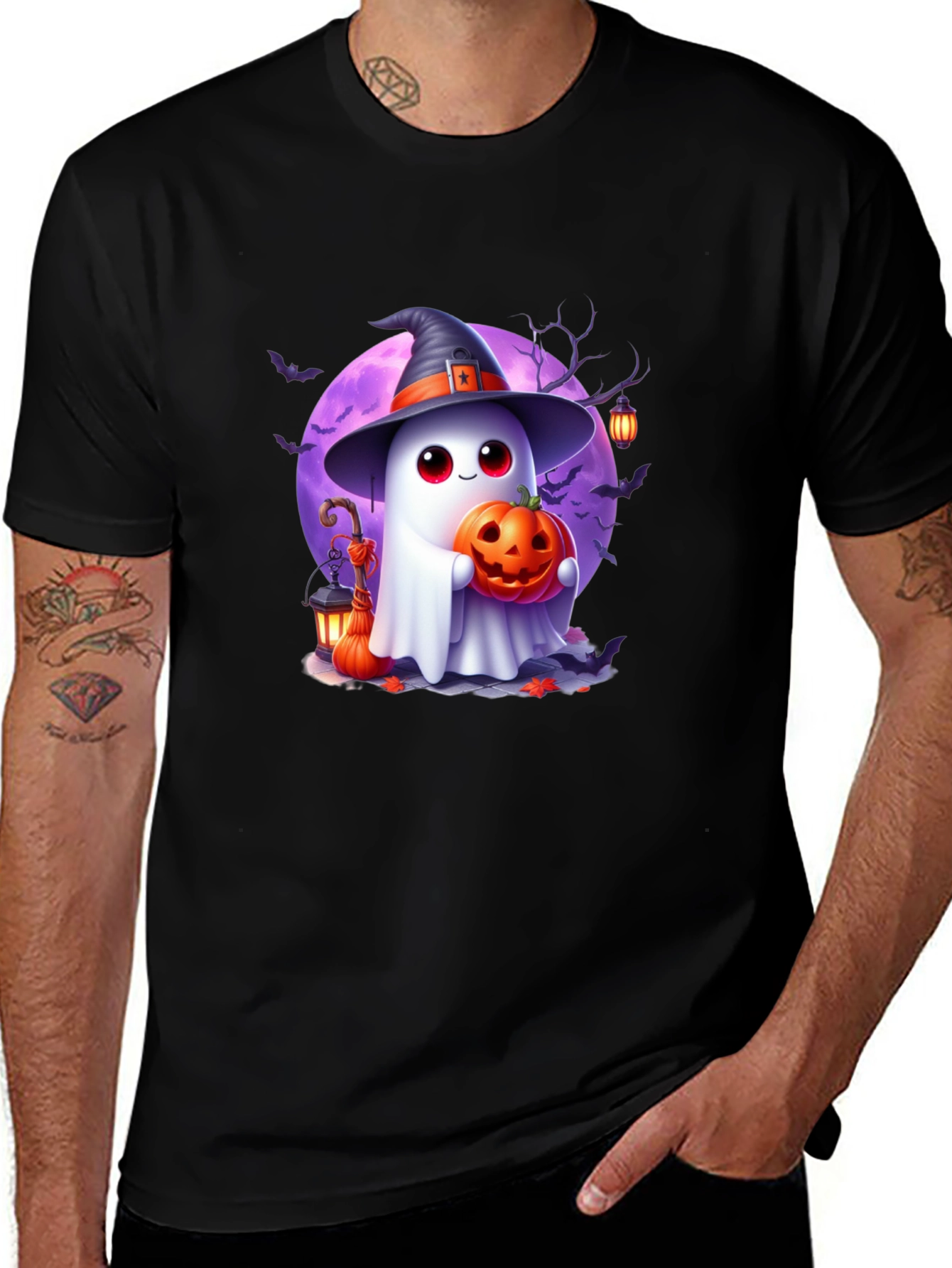 Variant 25 of Spooky Cute Halloween Ghost T-Shirt
