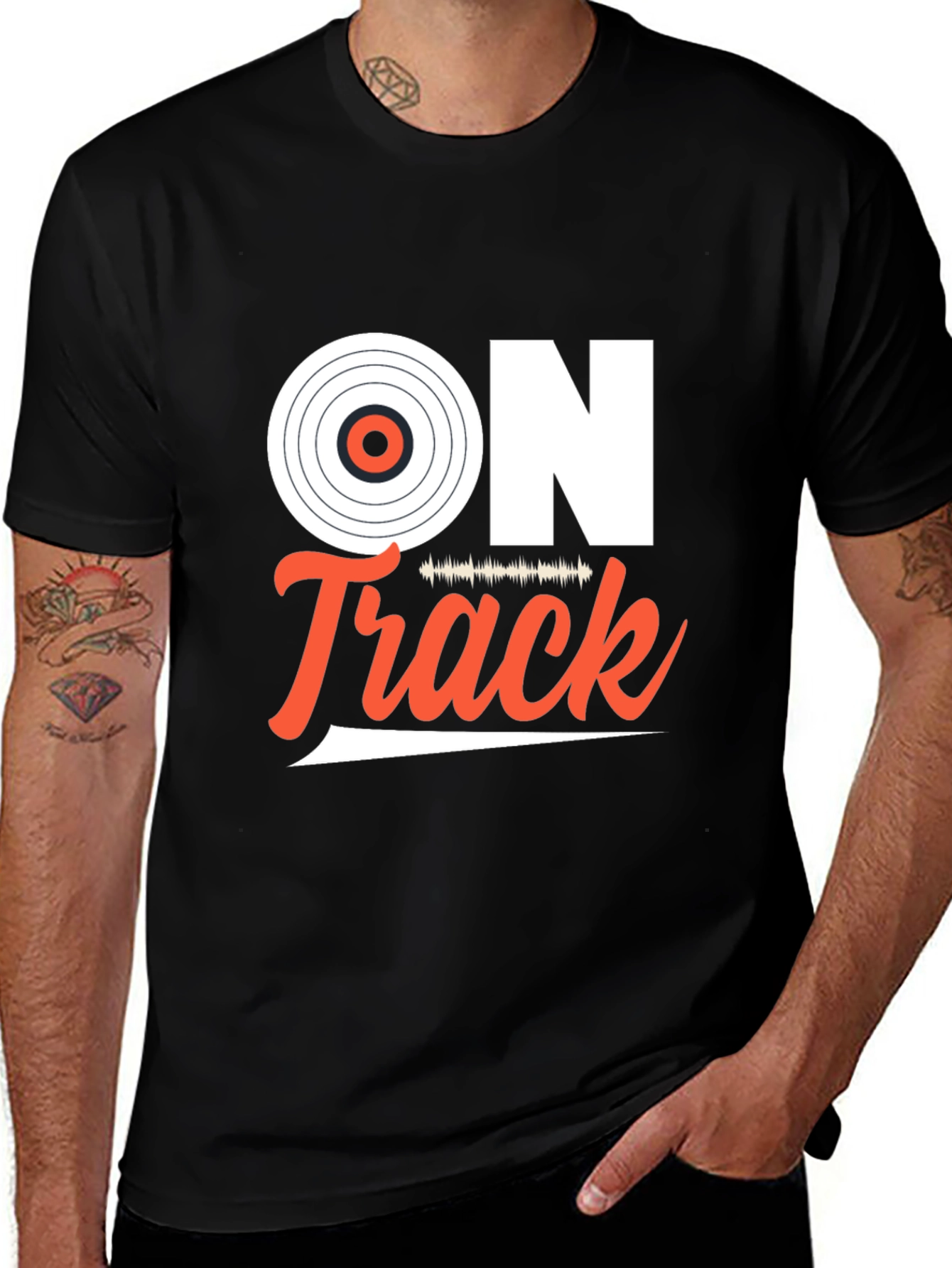 Variant 10 of On Track Vinyl Record Graphic T-Shirt