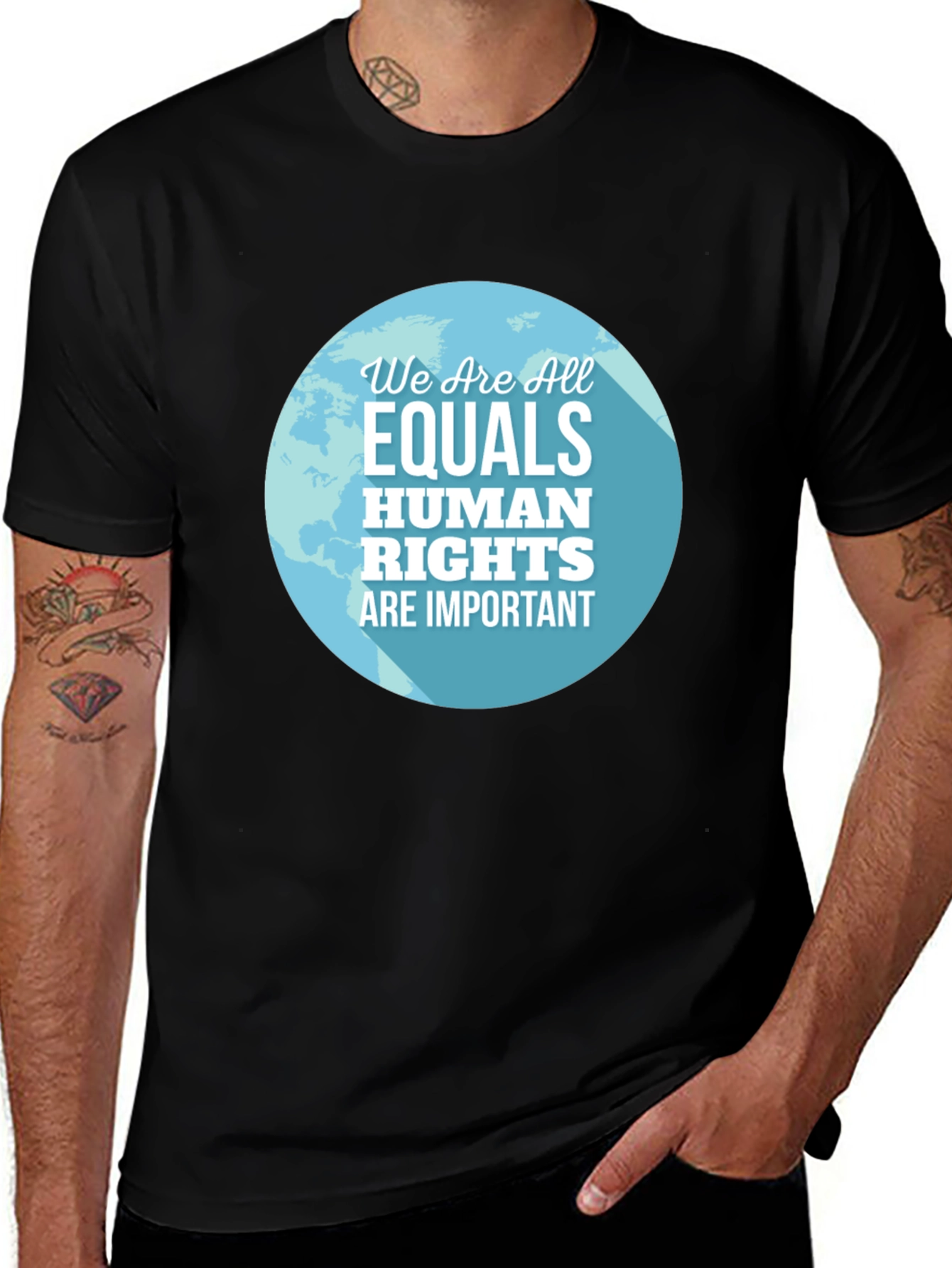 Black Equality Human Rights Graphic Tee - Black main image