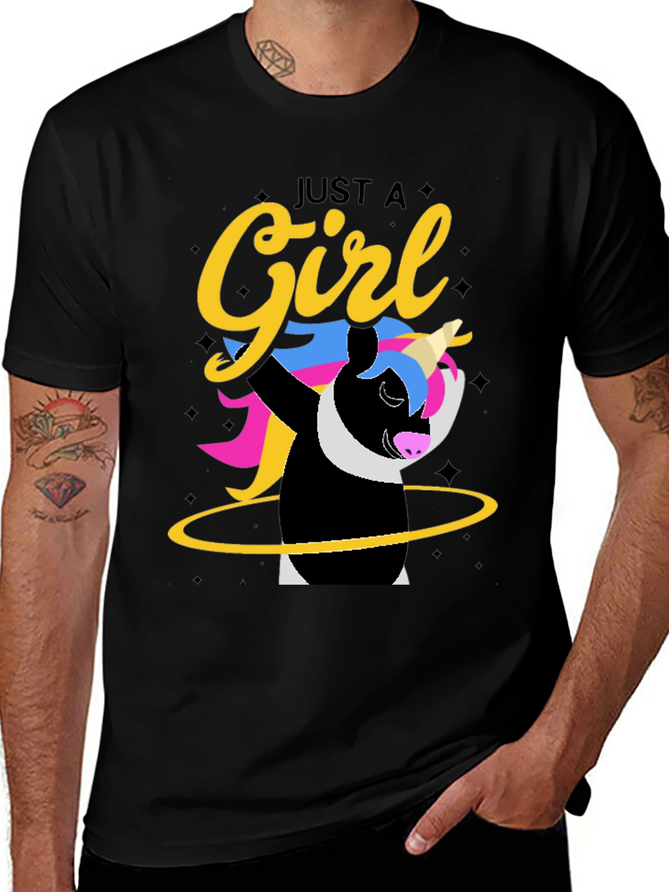 Variant 16 of Just A Girl Who Loves Pandas Unicorn T-Shirt