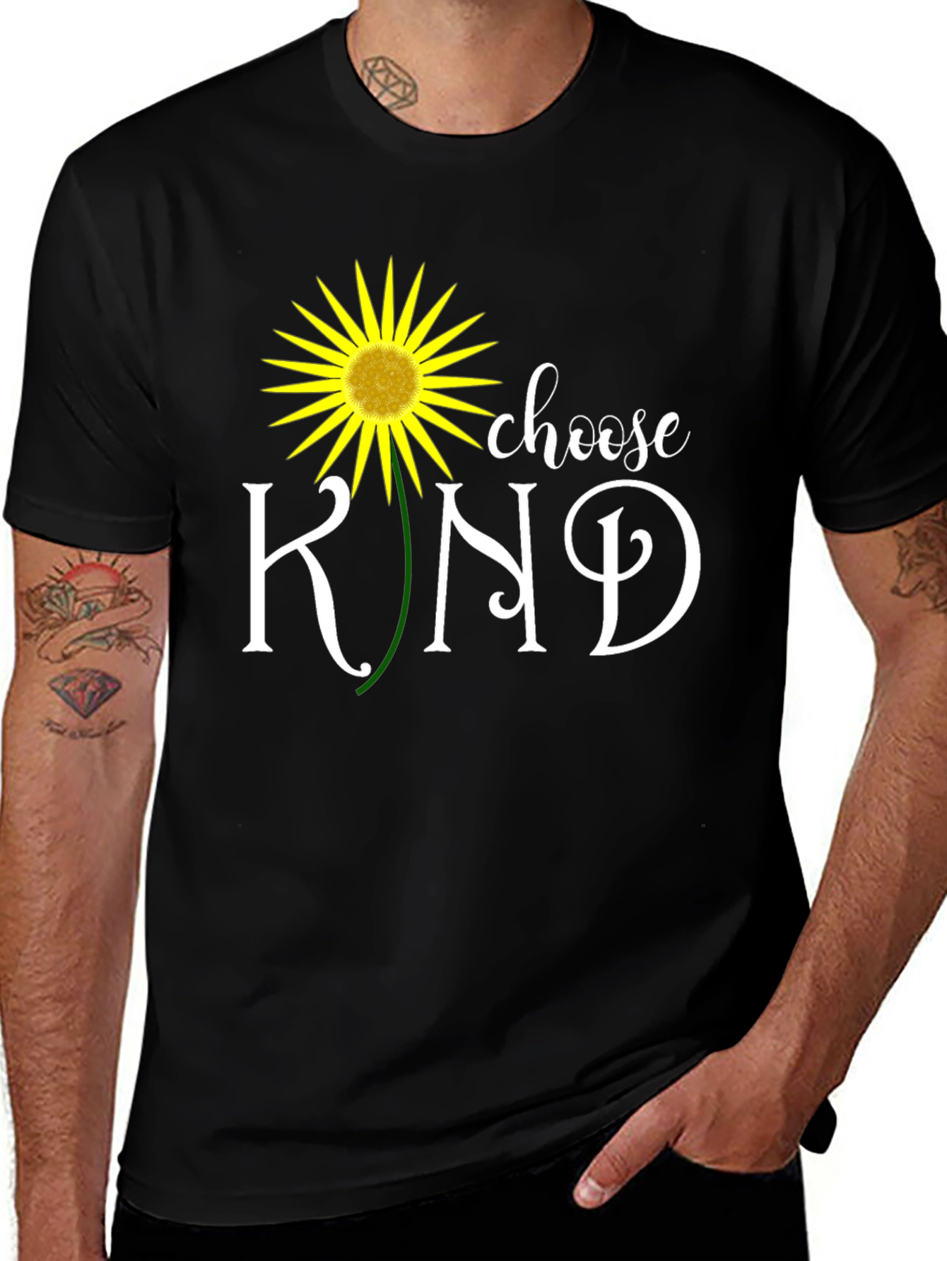 Variant 13 of Choose Kind Sunflower Graphic Tee