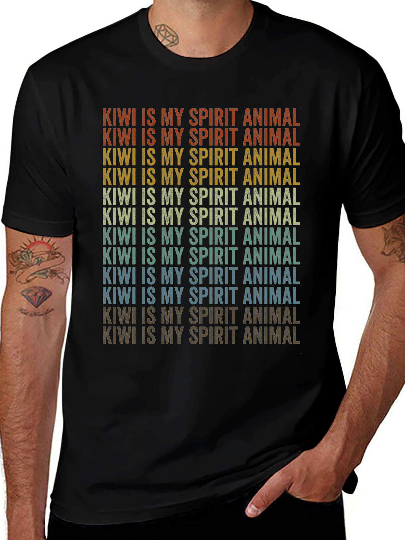 Variant 24 of Kiwi Spirit Animal Retro T-Shirt