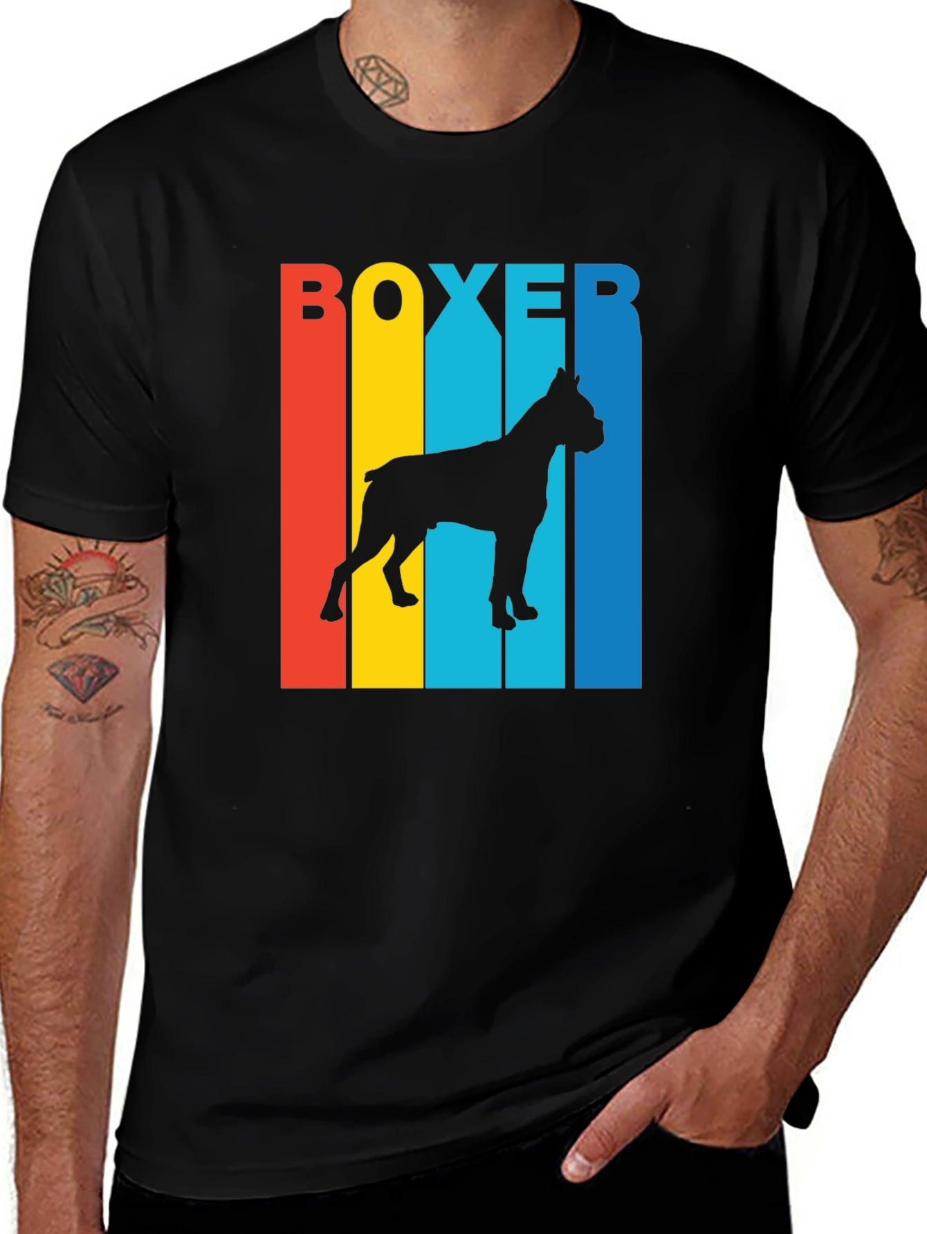 Variant 29 of Boxer Dog Silhouette Graphic Tee