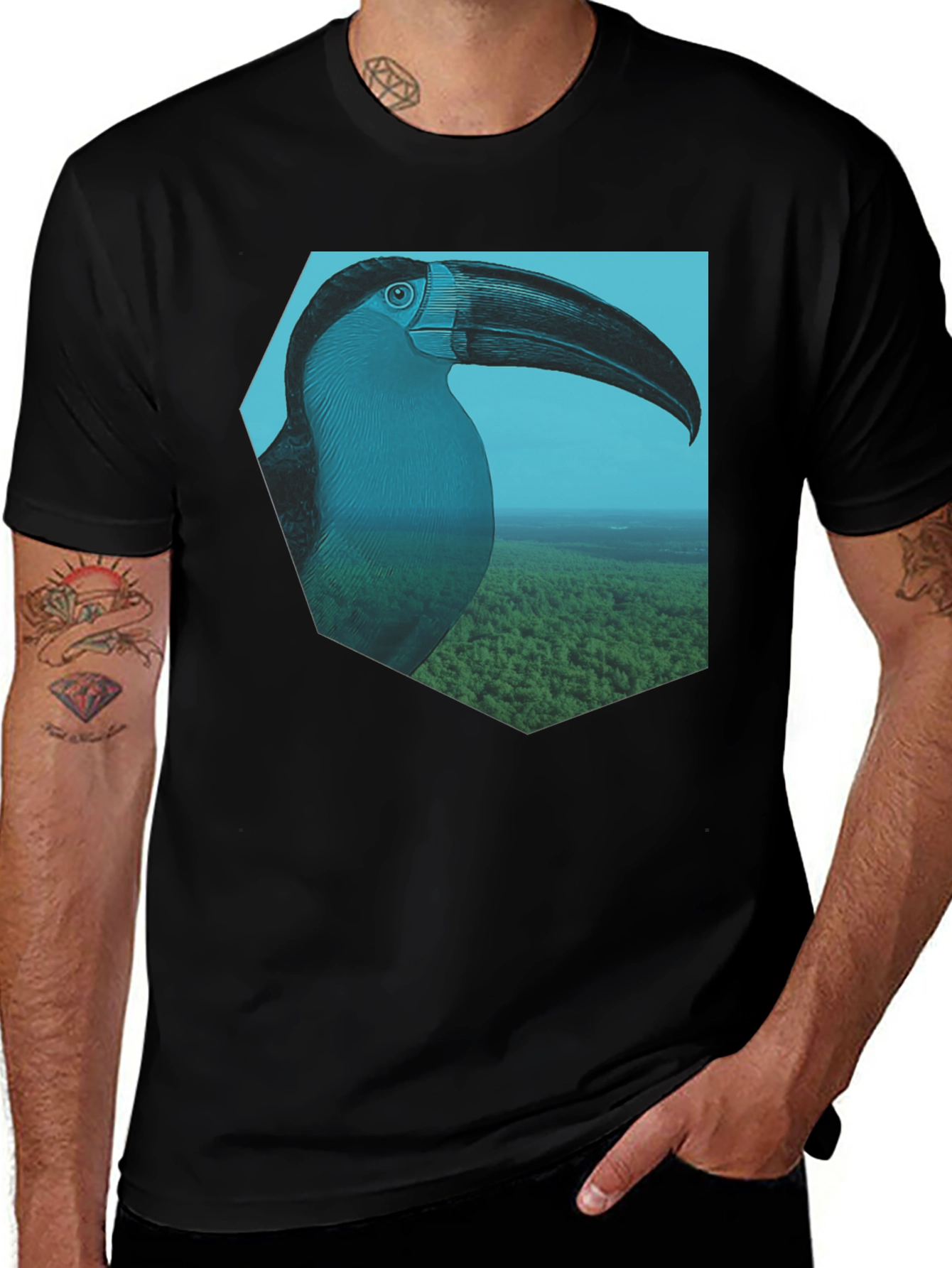 Variant 12 of Toucan Graphic Tee - Nature Inspired Design
