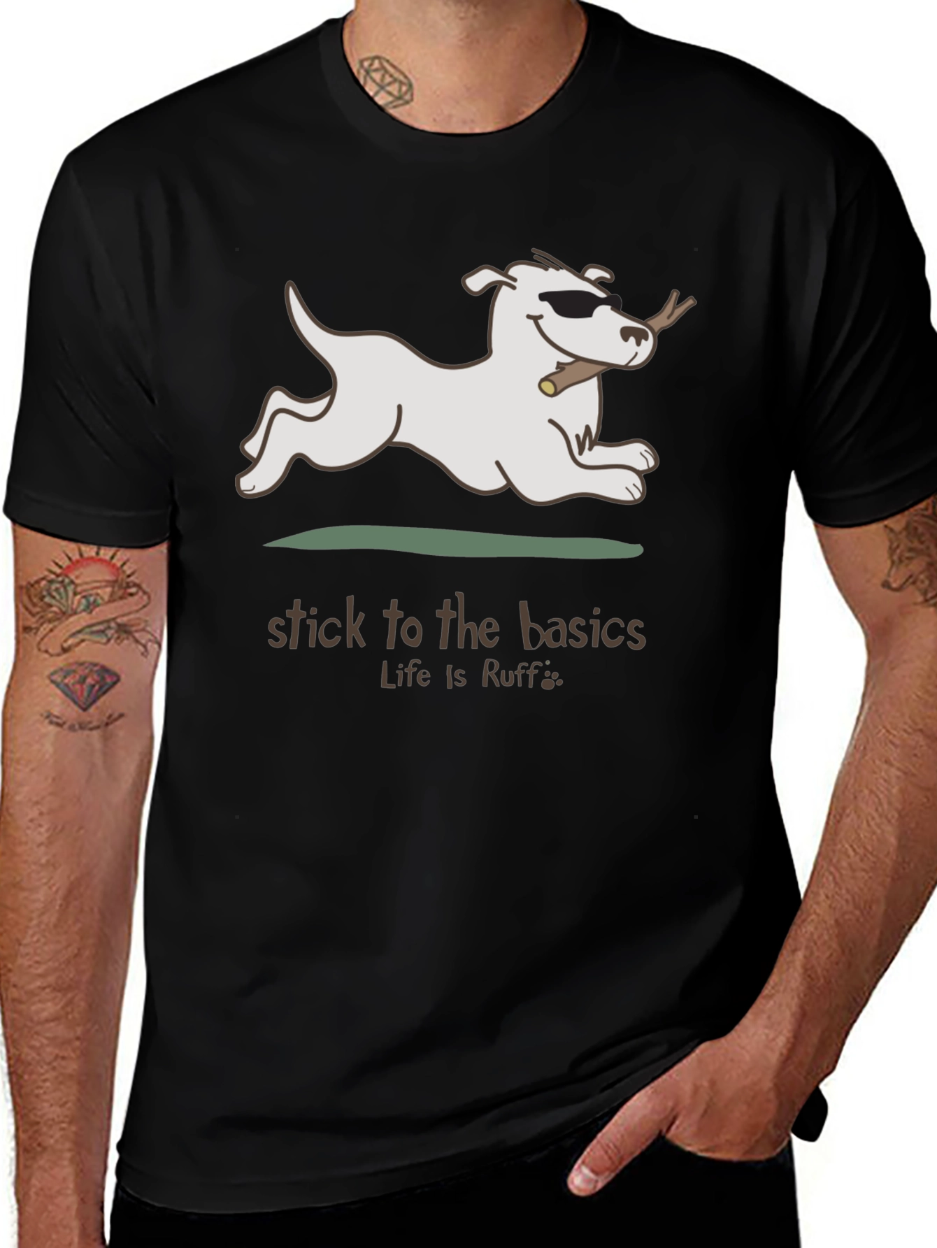 Variant 21 of Stick to the Basics Dog T-Shirt