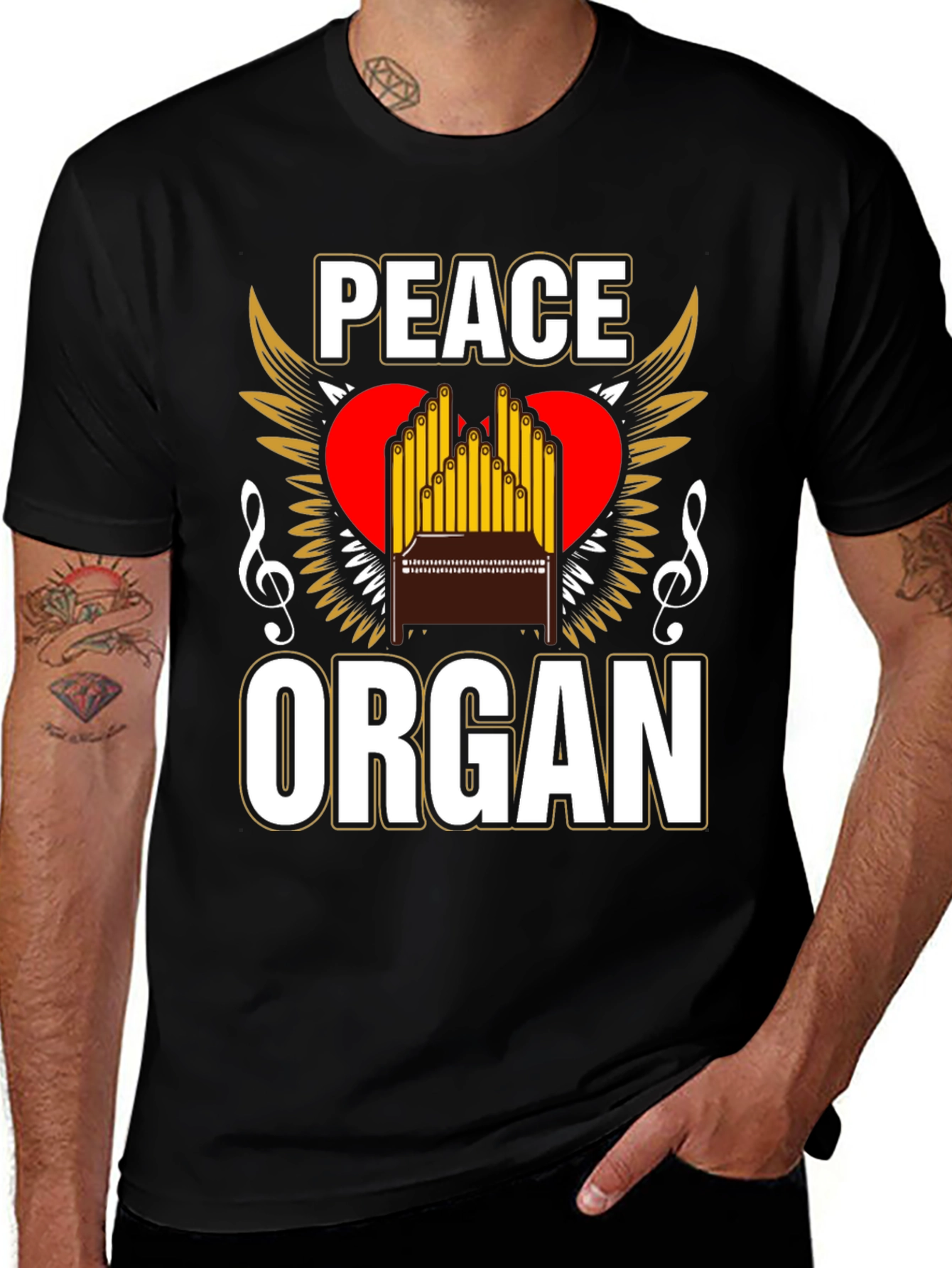 Peace Organ T-Shirt - Musical Instrument Design