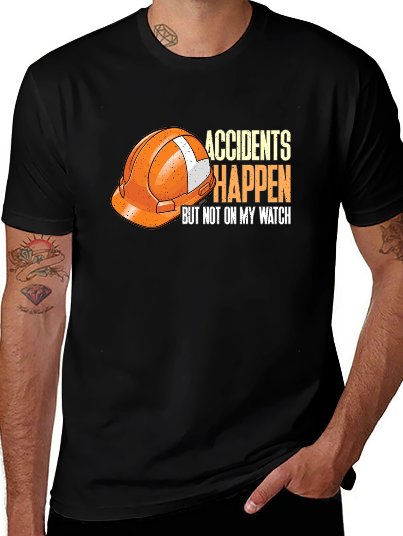 Variant 10 of Accidents Happen T-Shirt, Safety First Tee