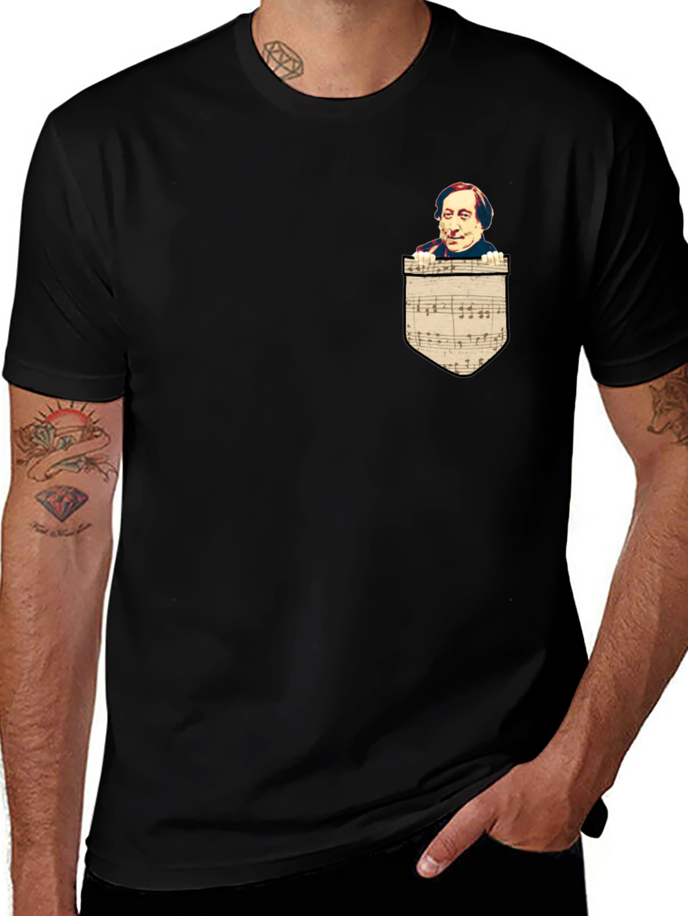 Composer Pocket T-Shirt - Unique Music Lover Gift
