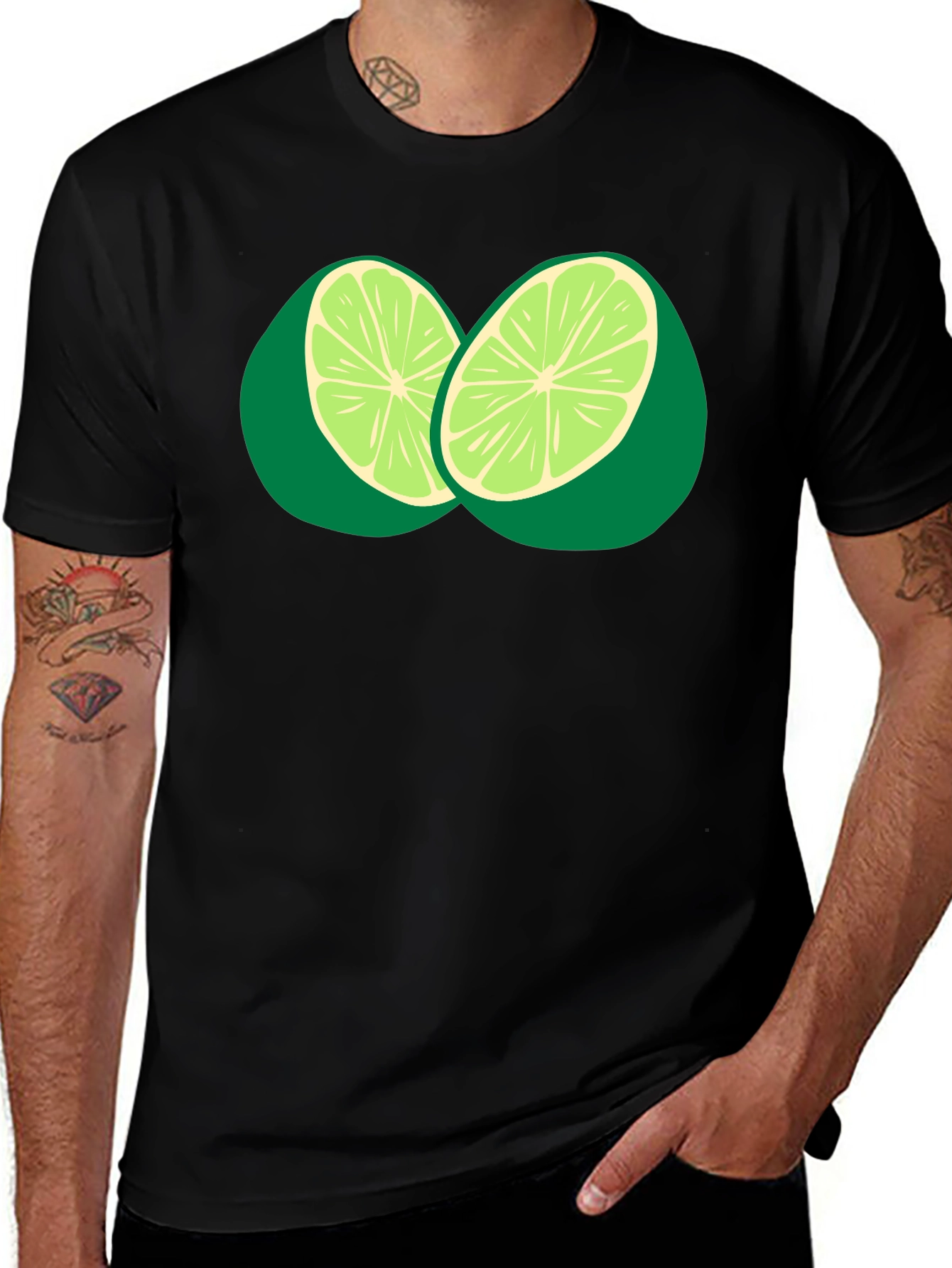 Variant 27 of Lime Graphic Tee - Fresh & Fun!
