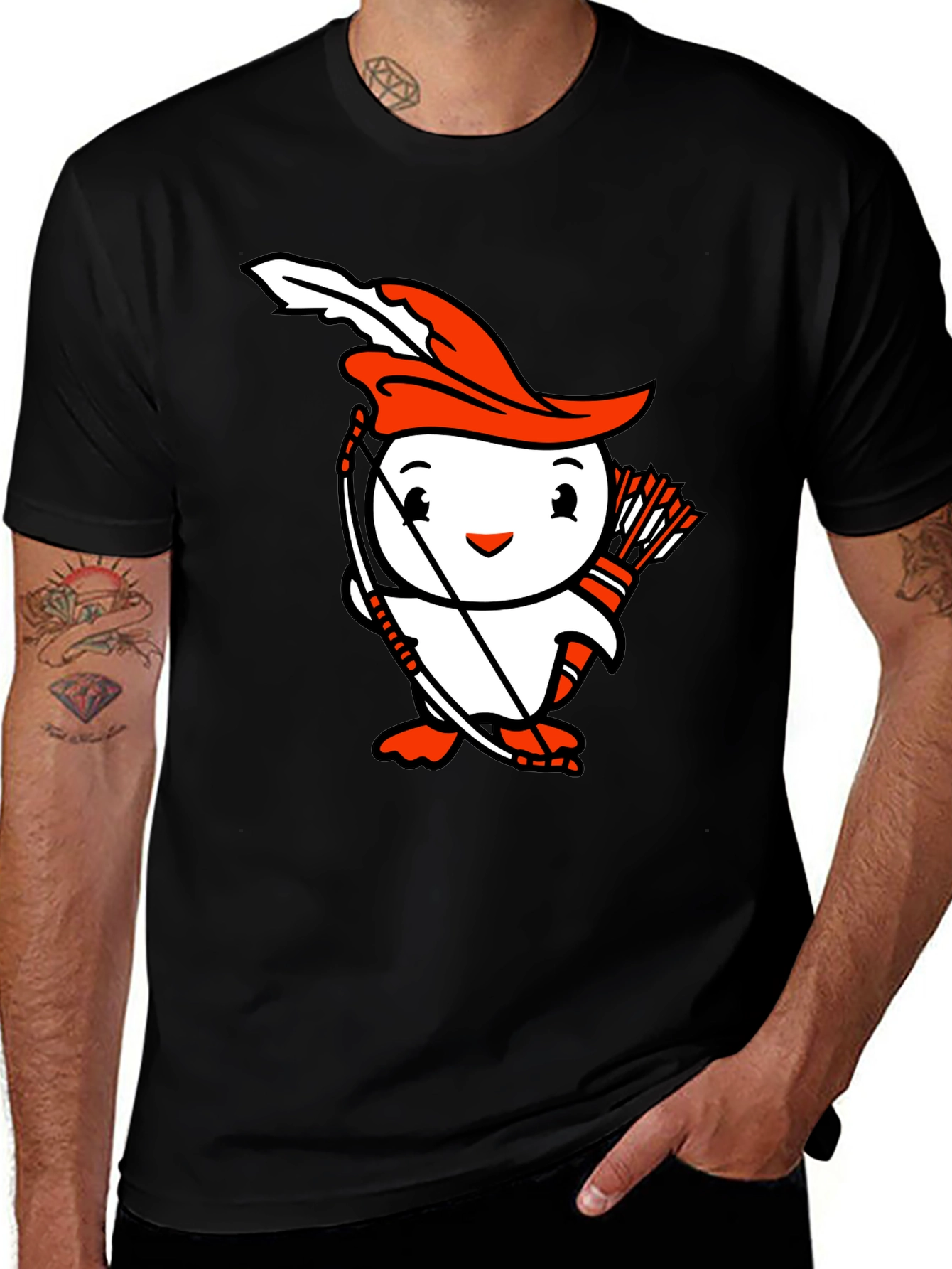 Variant 21 of Penguin Archer Graphic T-Shirt - Black