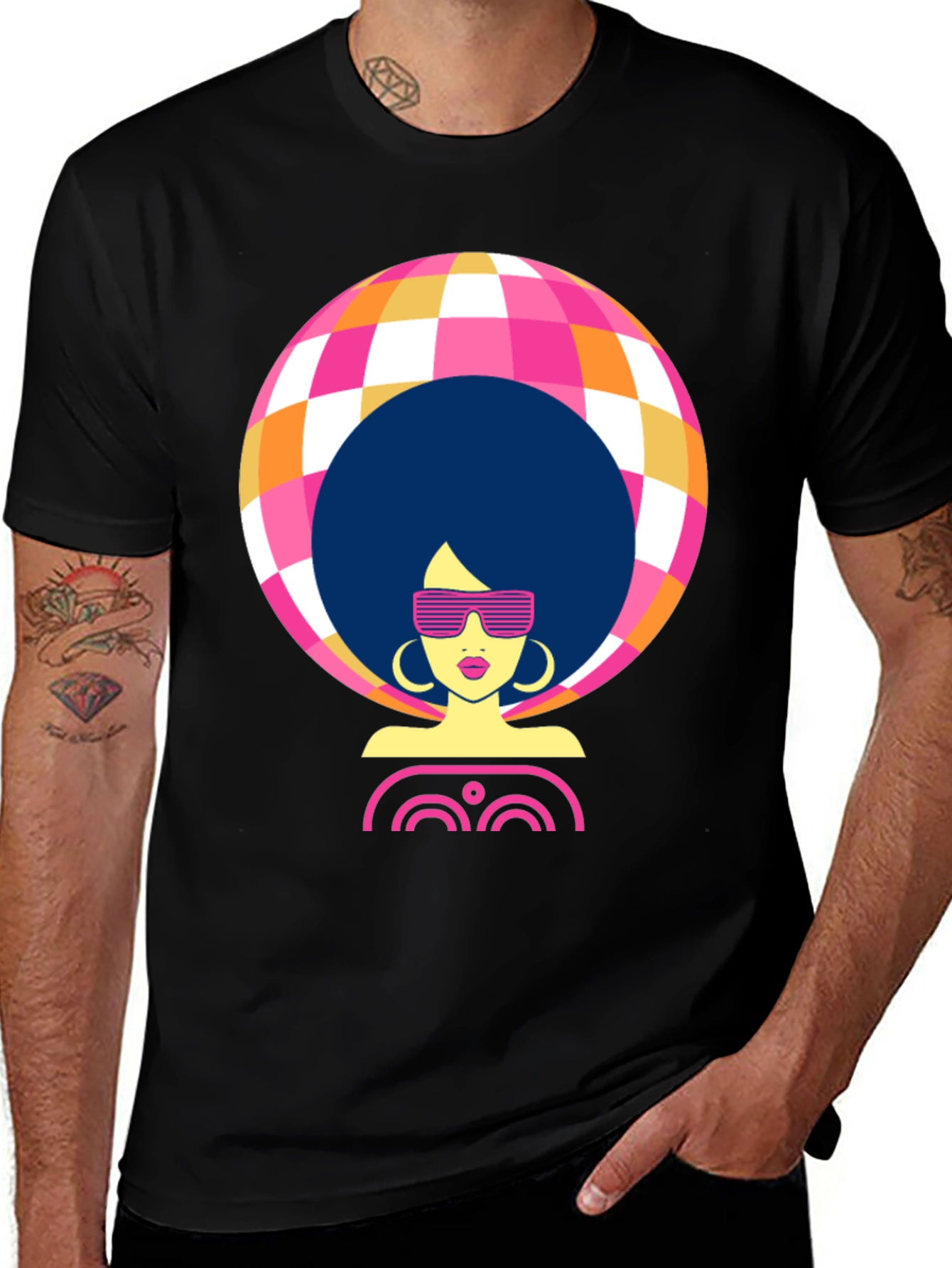 Variant 21 of Retro Disco Afro T-Shirt