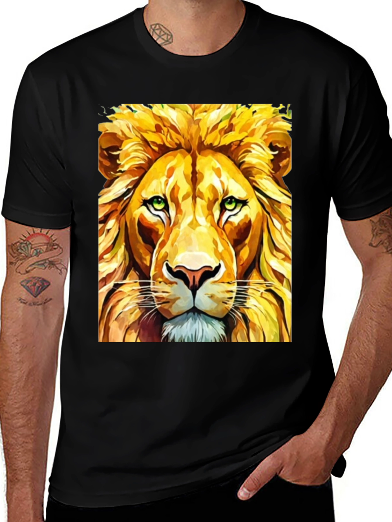 Variant 25 of Lion Graphic T-Shirt - Bold Animal Print Tee