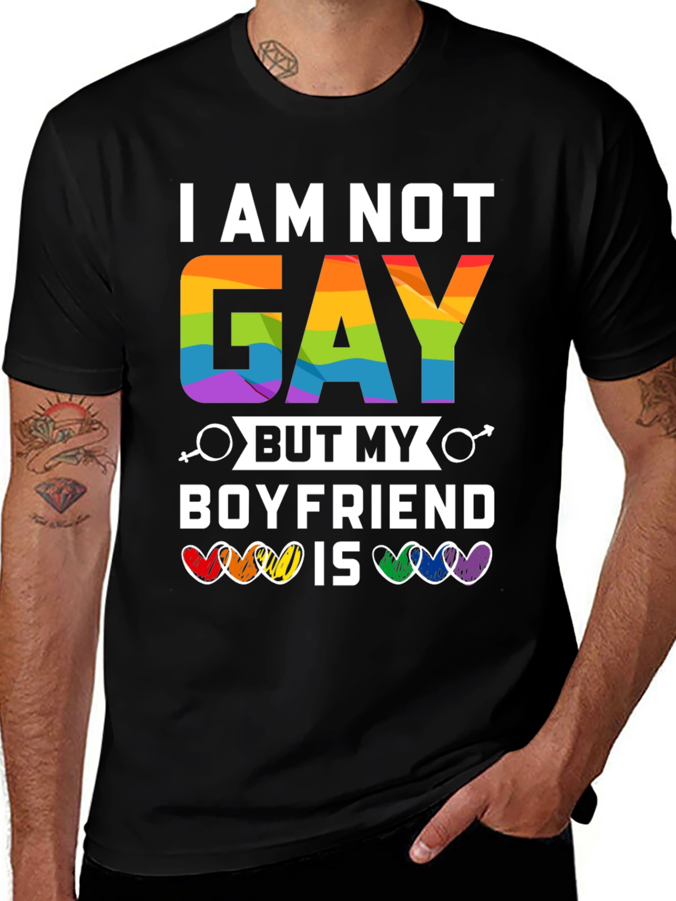 Variant 5 of I am Not Gay But My Boyfriend Is T-Shirt