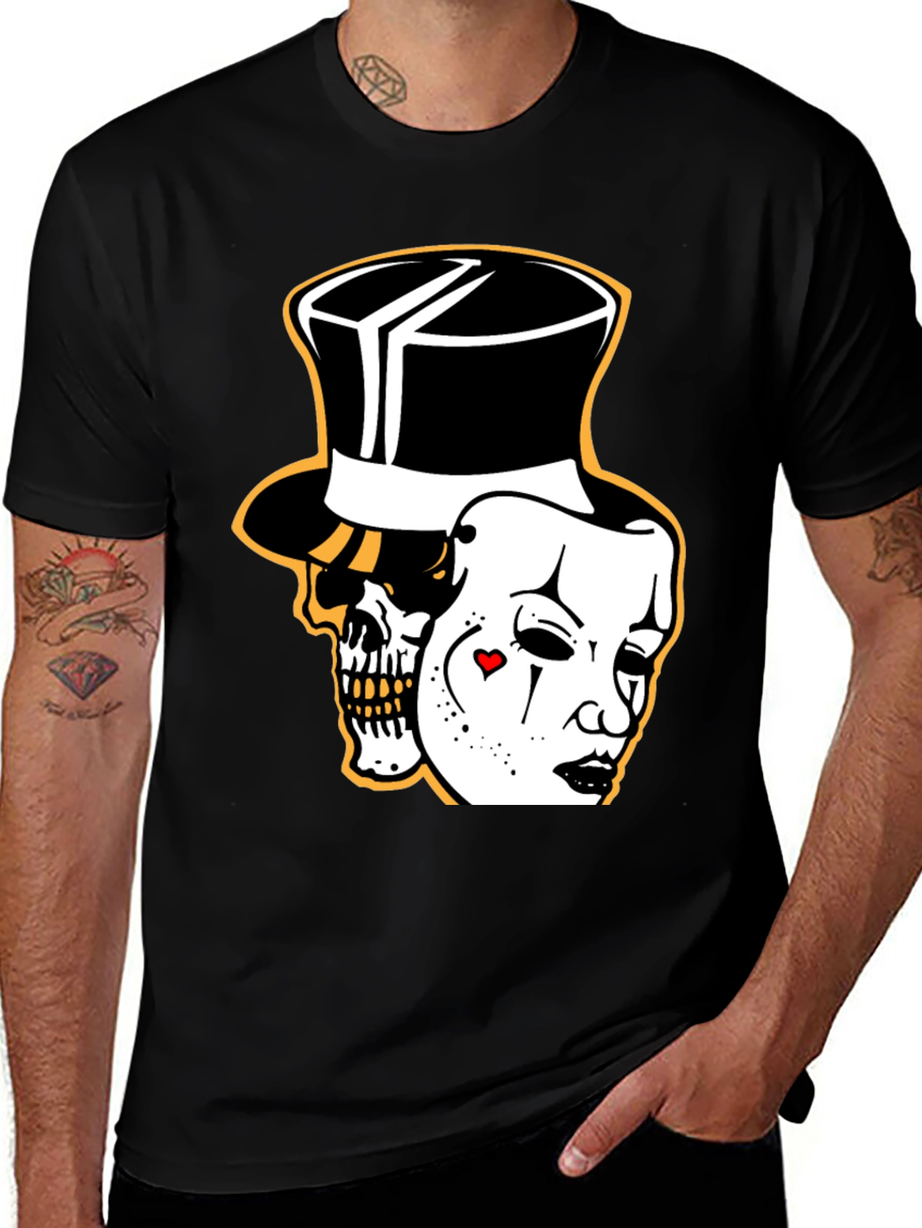 Variant 17 of Skull & Mask Graphic Tee - Unique Design, Stylish Fit
