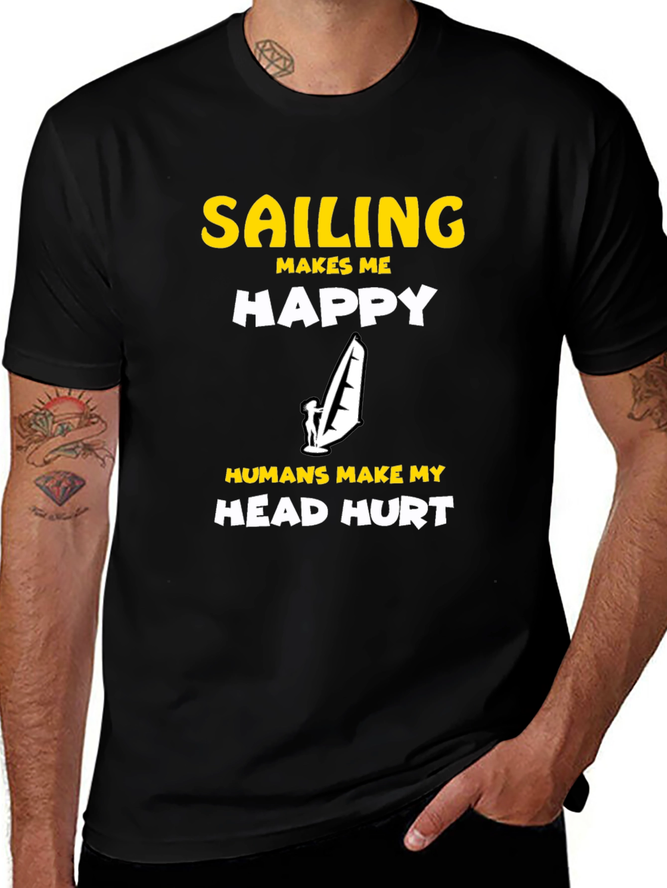 Variant 16 of Sailing Makes Me Happy Graphic Tee