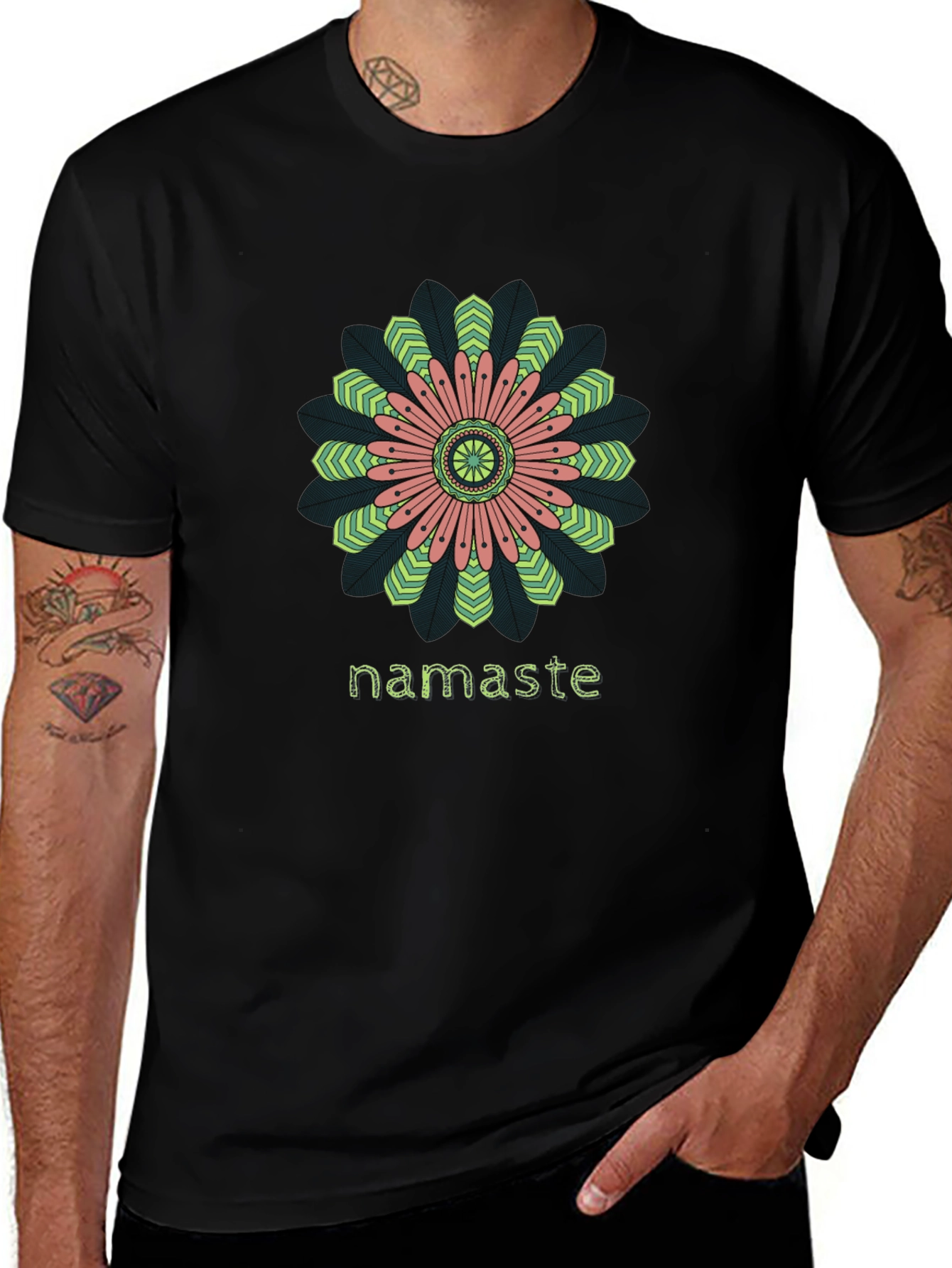 Variant 5 of Namaste Mandala T-Shirt - Yoga Inspired Tee