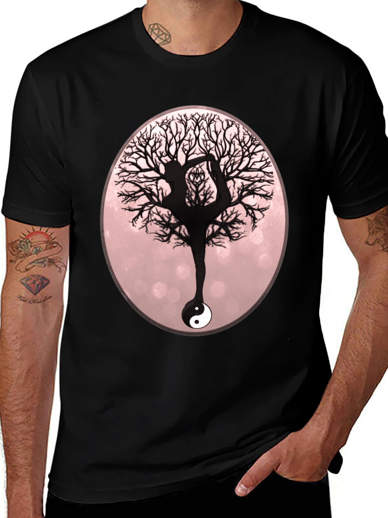 Variant 12 of Yoga Tree Yin Yang Graphic Tee