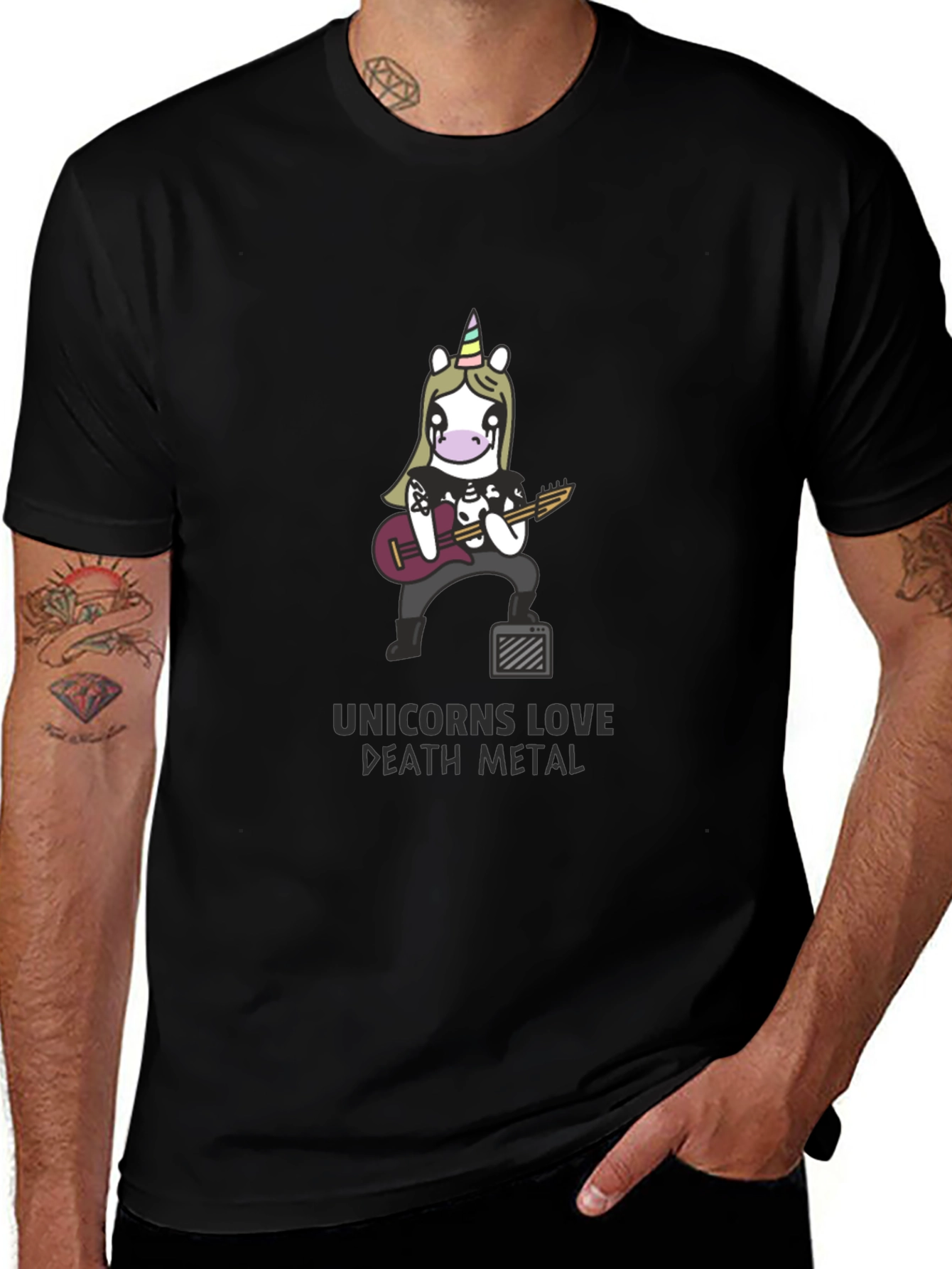 Variant 30 of Unicorns Love Death Metal Black T-Shirt