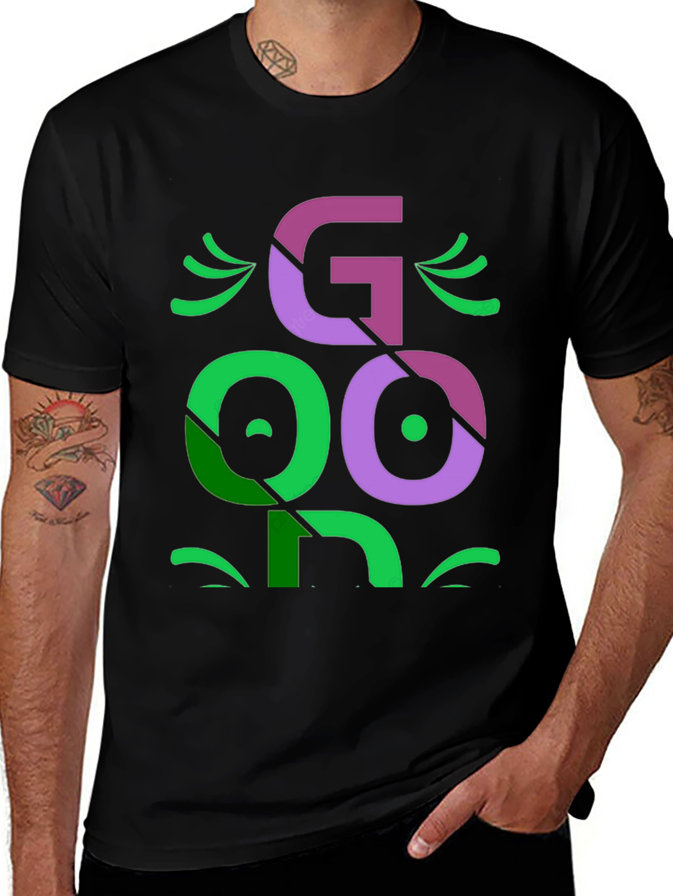 Variant 20 of GOOD Graphic Tee - Unique Color Block Design