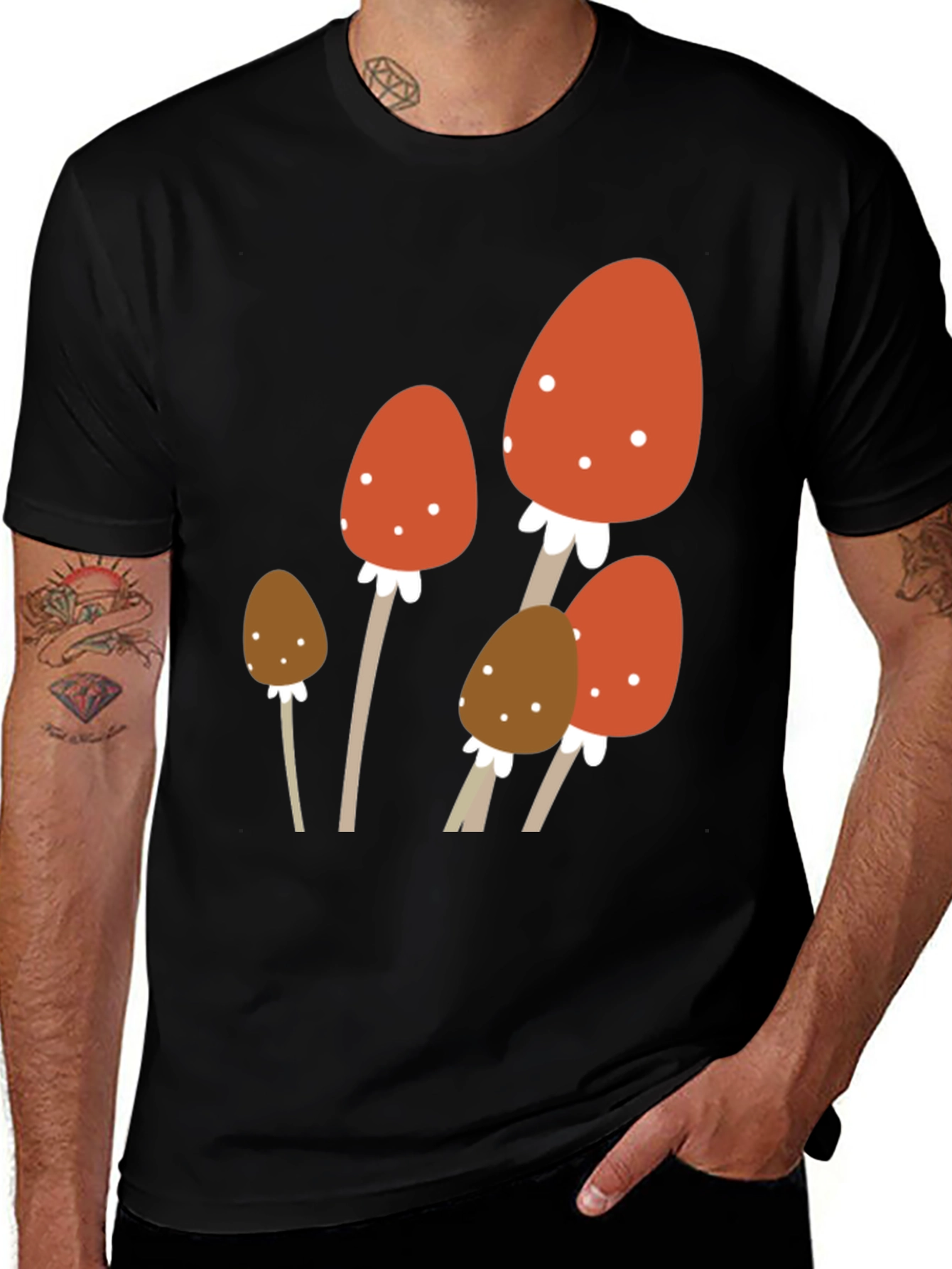 Variant 11 of Mushroom Graphic Tee - Funky Forest Fashion
