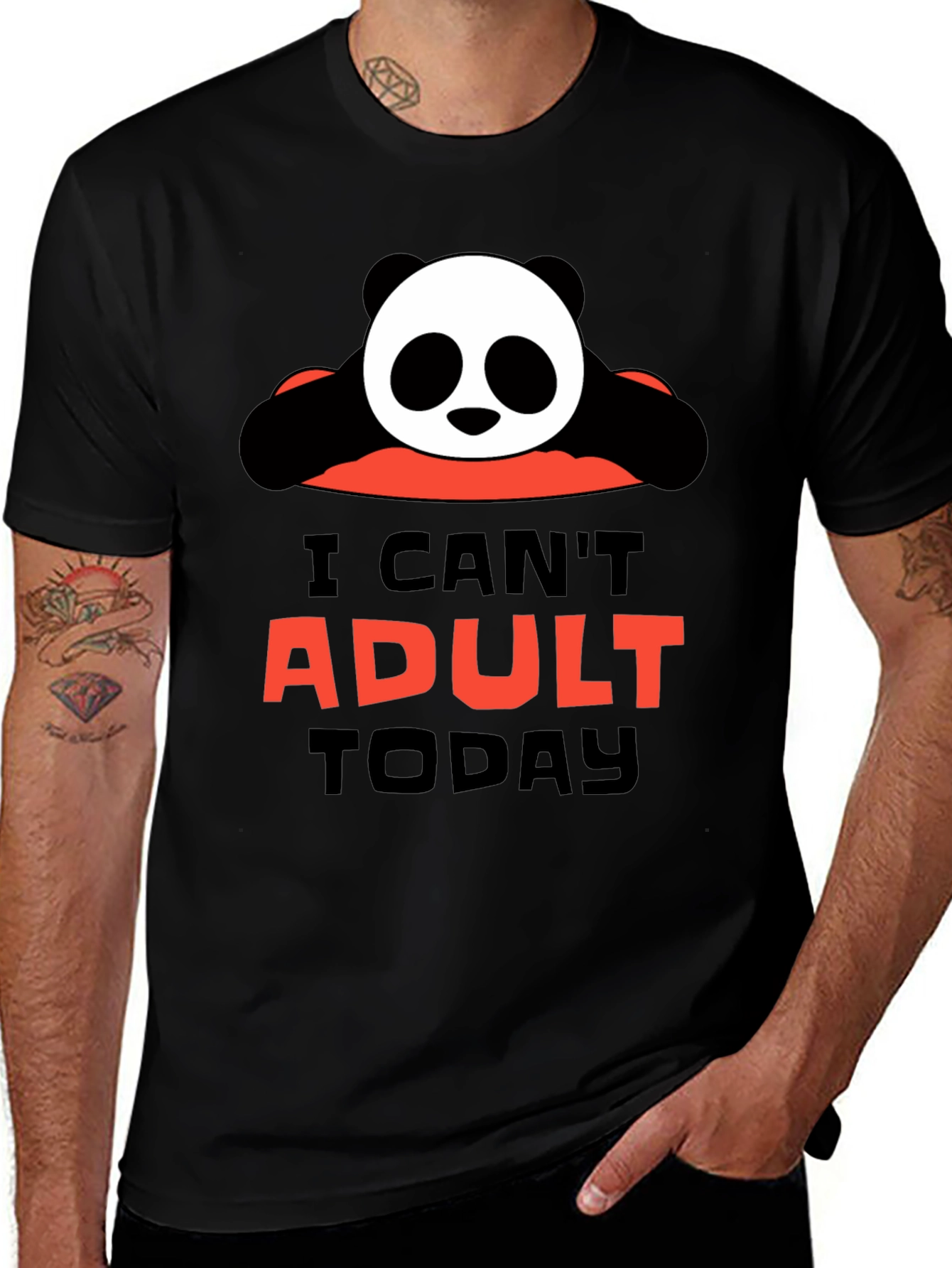 Variant 17 of I Can't Adult Today Panda T-Shirt