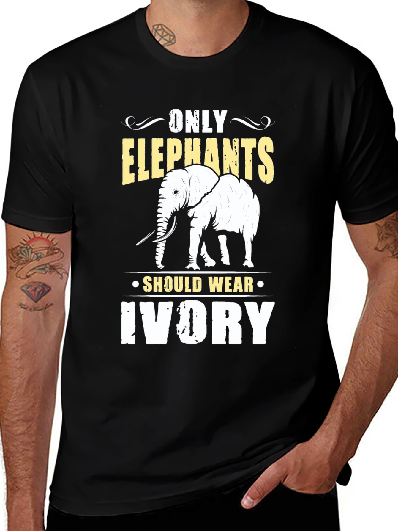 Only Elephants Should Wear Ivory Graphic T-Shirt