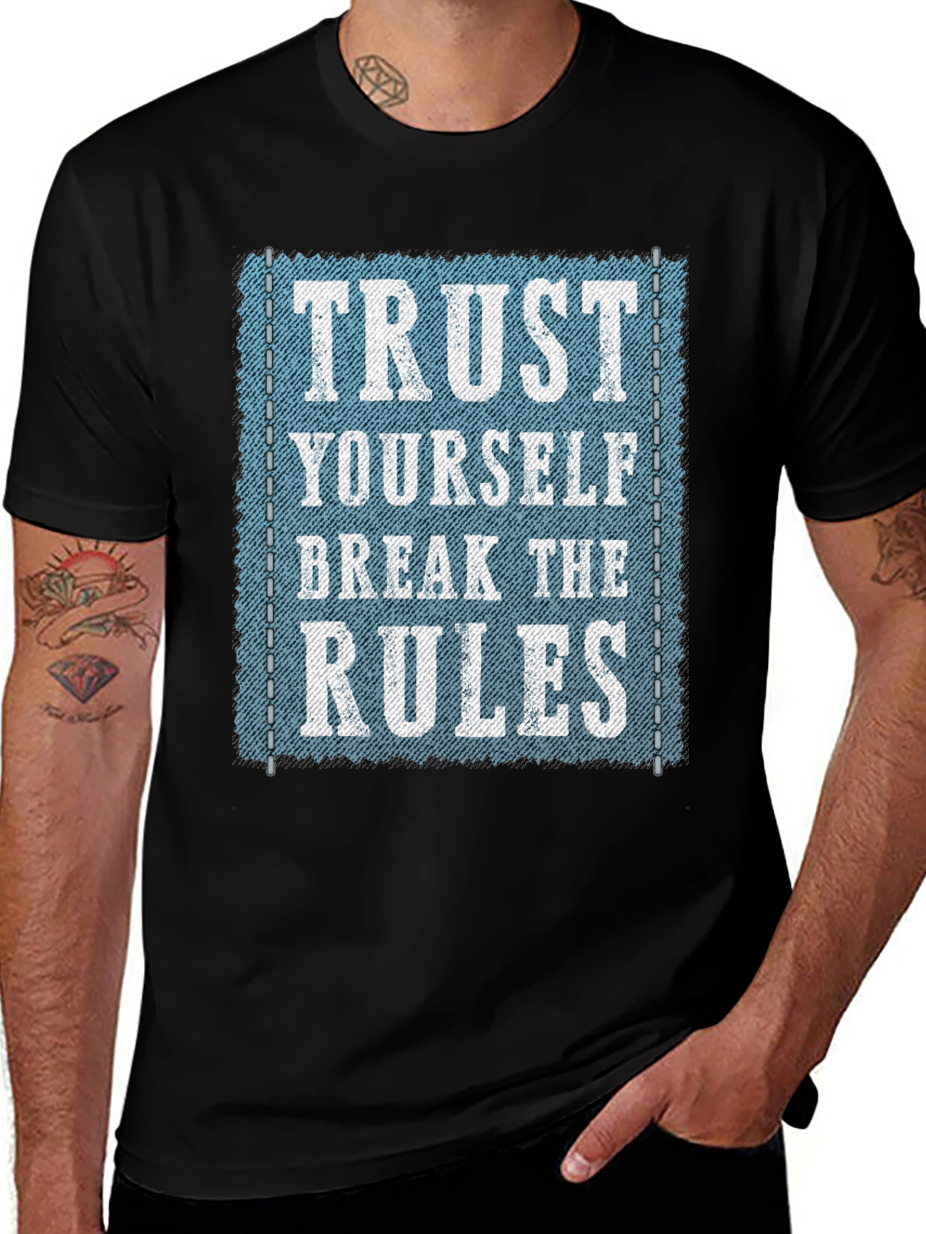 Variant 20 of Trust Yourself Graphic Tee - Break the Rules T-Shirt